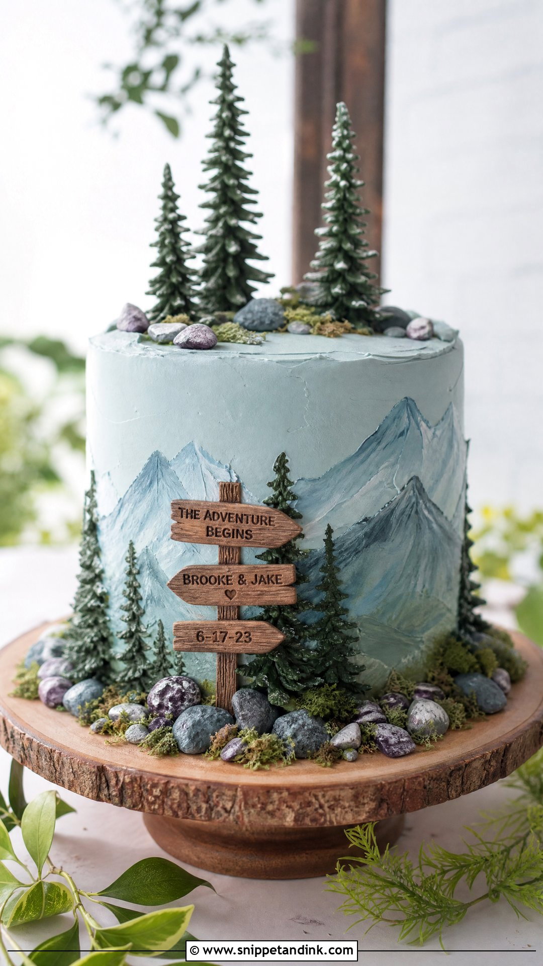 Mountain Grooms Cake - Snippet and Ink - 25 Grooms Cake Ideas