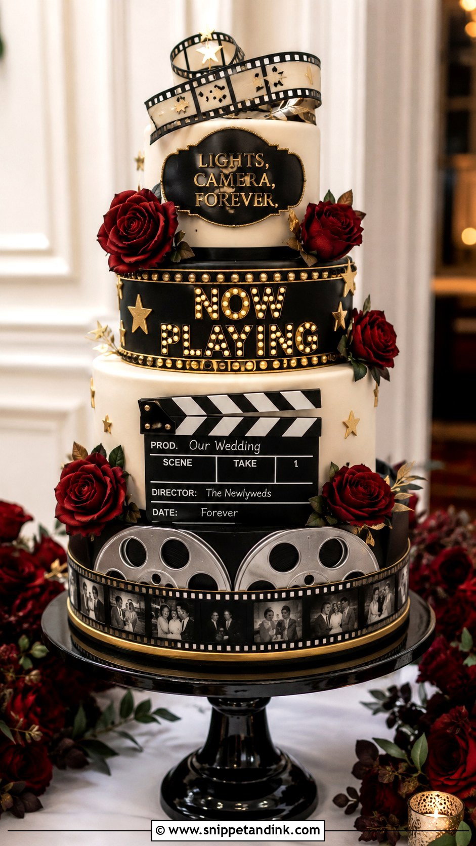 Movie Theater Wedding Cake - Snippet and Ink - 30 Novelty Wedding Cakes