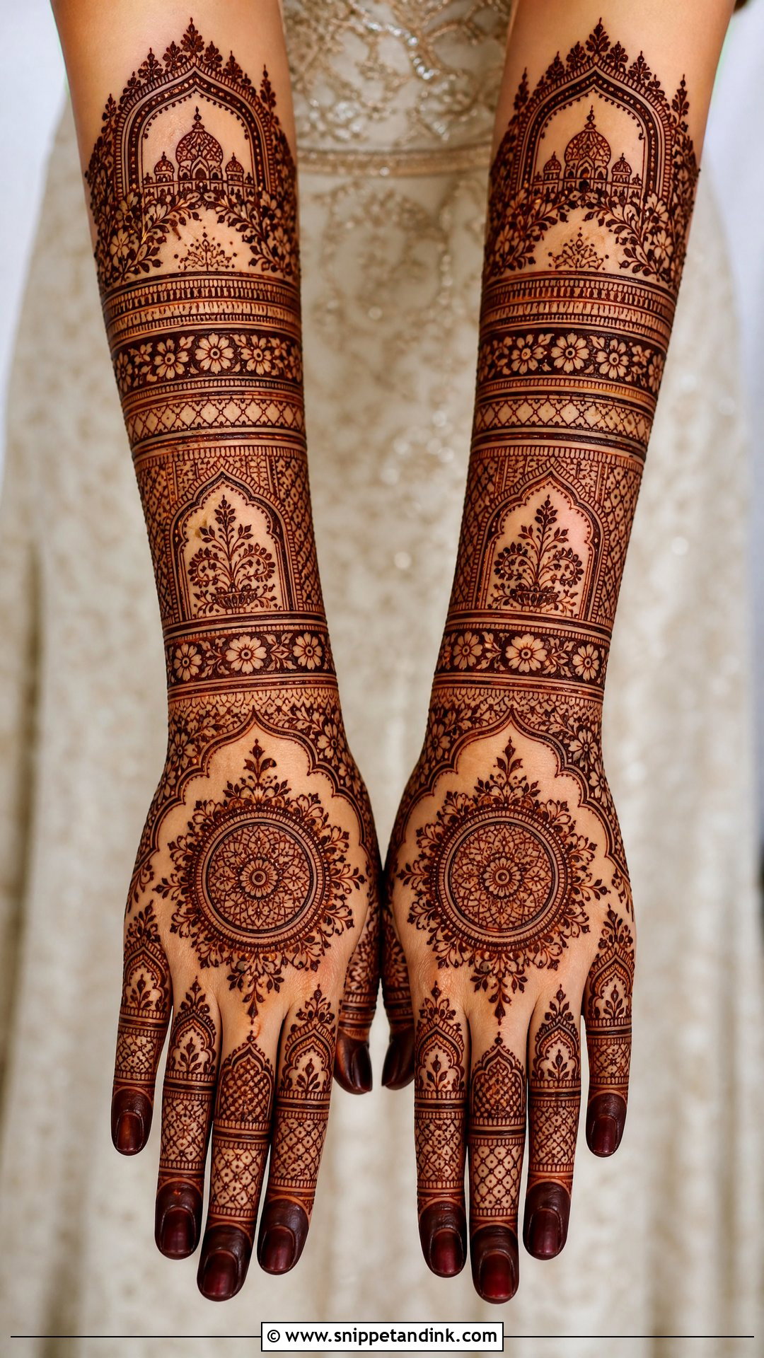 Mughal Bridal Mehndi Design - Snippet and Ink - 25 Traditional Indian Bridal Mehndi Designs