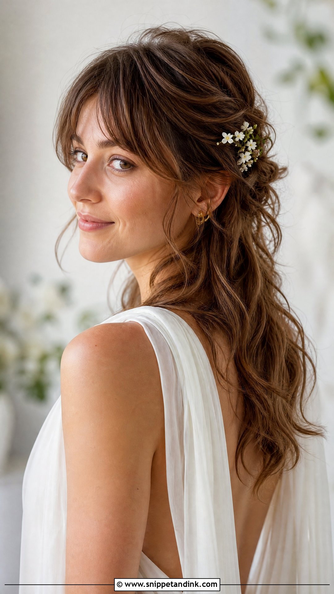 Mullet Wedding Hair With Floral Clips - Snippet and Ink - 20 Mullet Wedding Hair Ideas