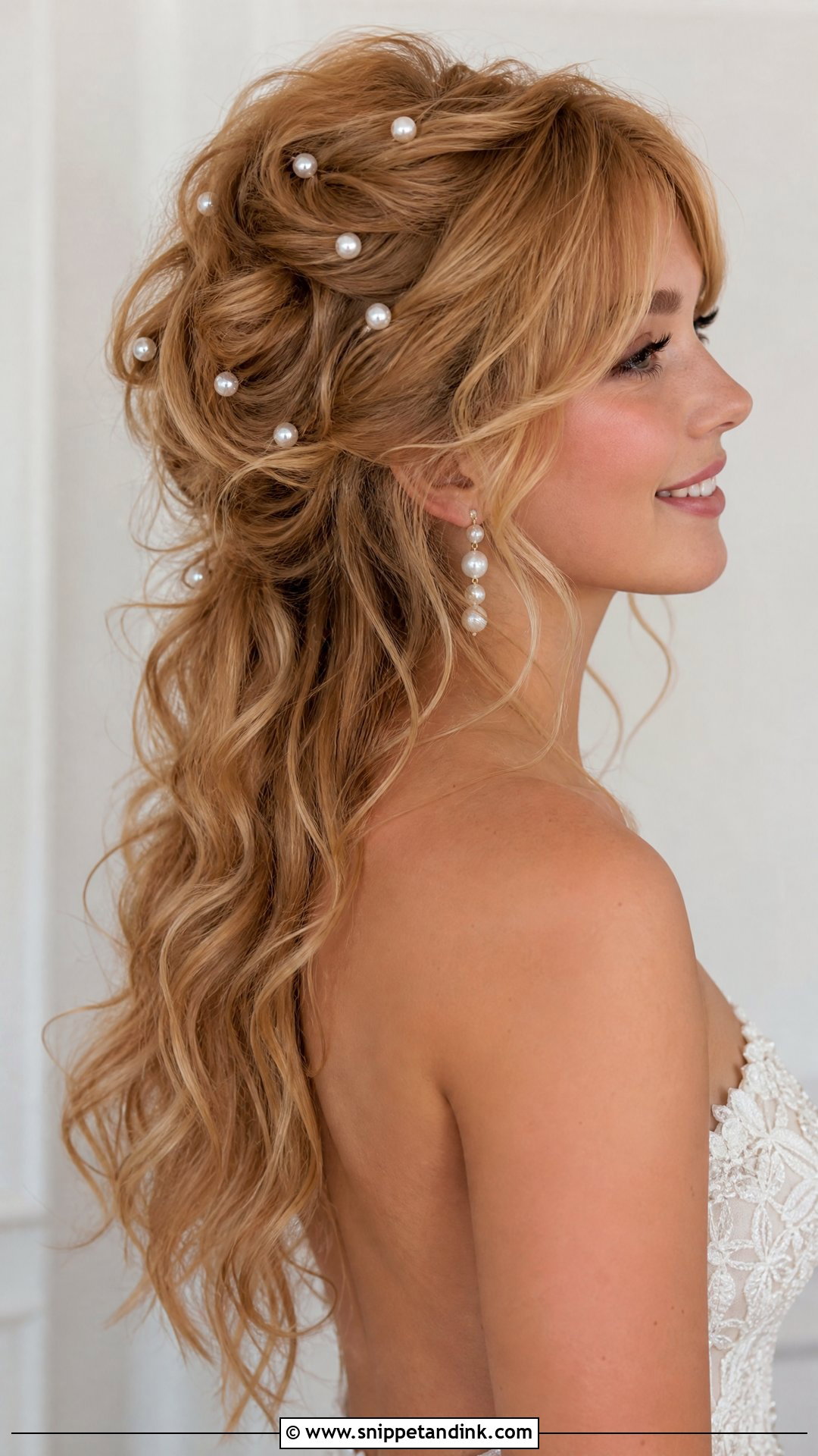 Mullet Wedding Hair With Pearl Pins - Snippet and Ink - 20 Mullet Wedding Hair Ideas