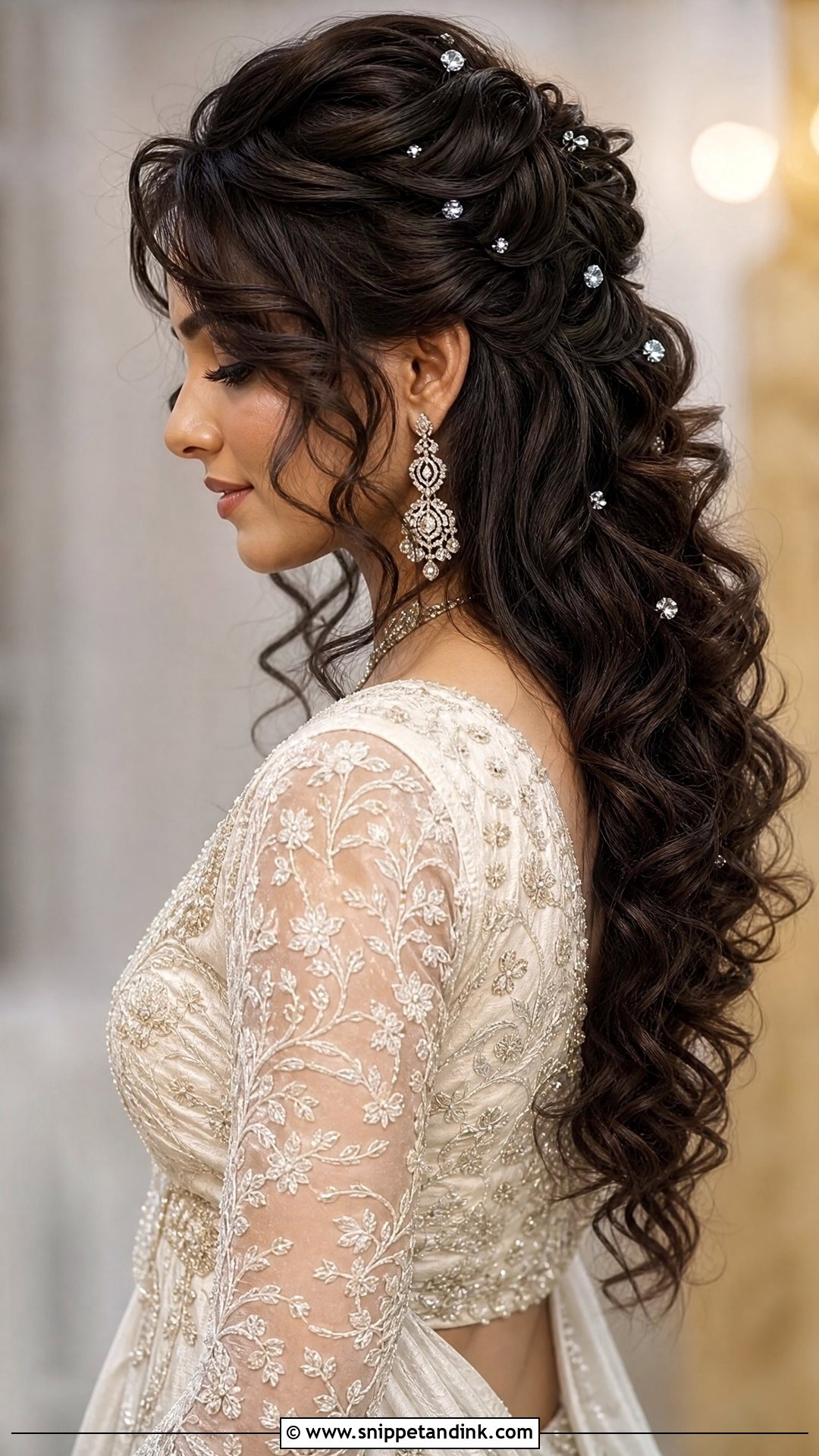 Mullet Wedding Hair With Soft Curls - Snippet and Ink - 20 Mullet Wedding Hair Ideas