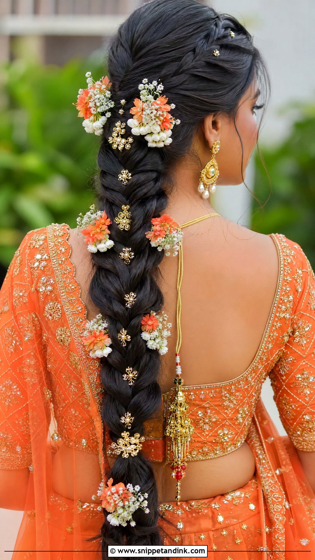 Multi Strand Braid With Flowers - Snippet and Ink - 20 Indian Bridal Braids for Long Hair