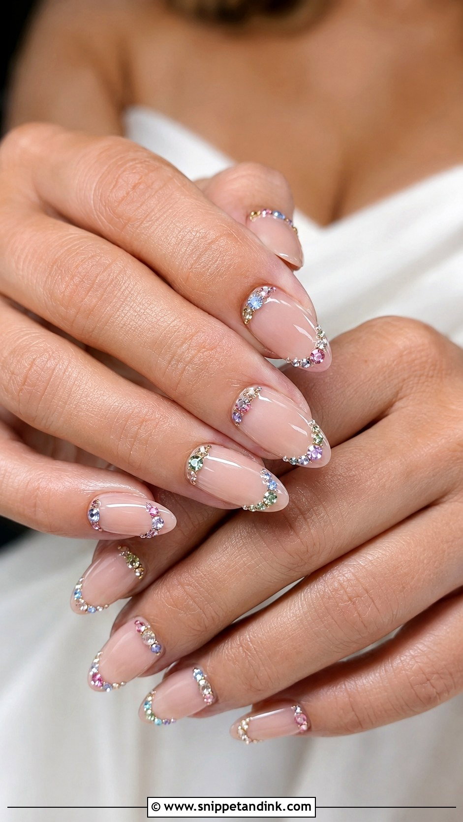 Multicolor Gem Wedding Nails - Snippet and Ink - 20 Colorful Wedding Nails