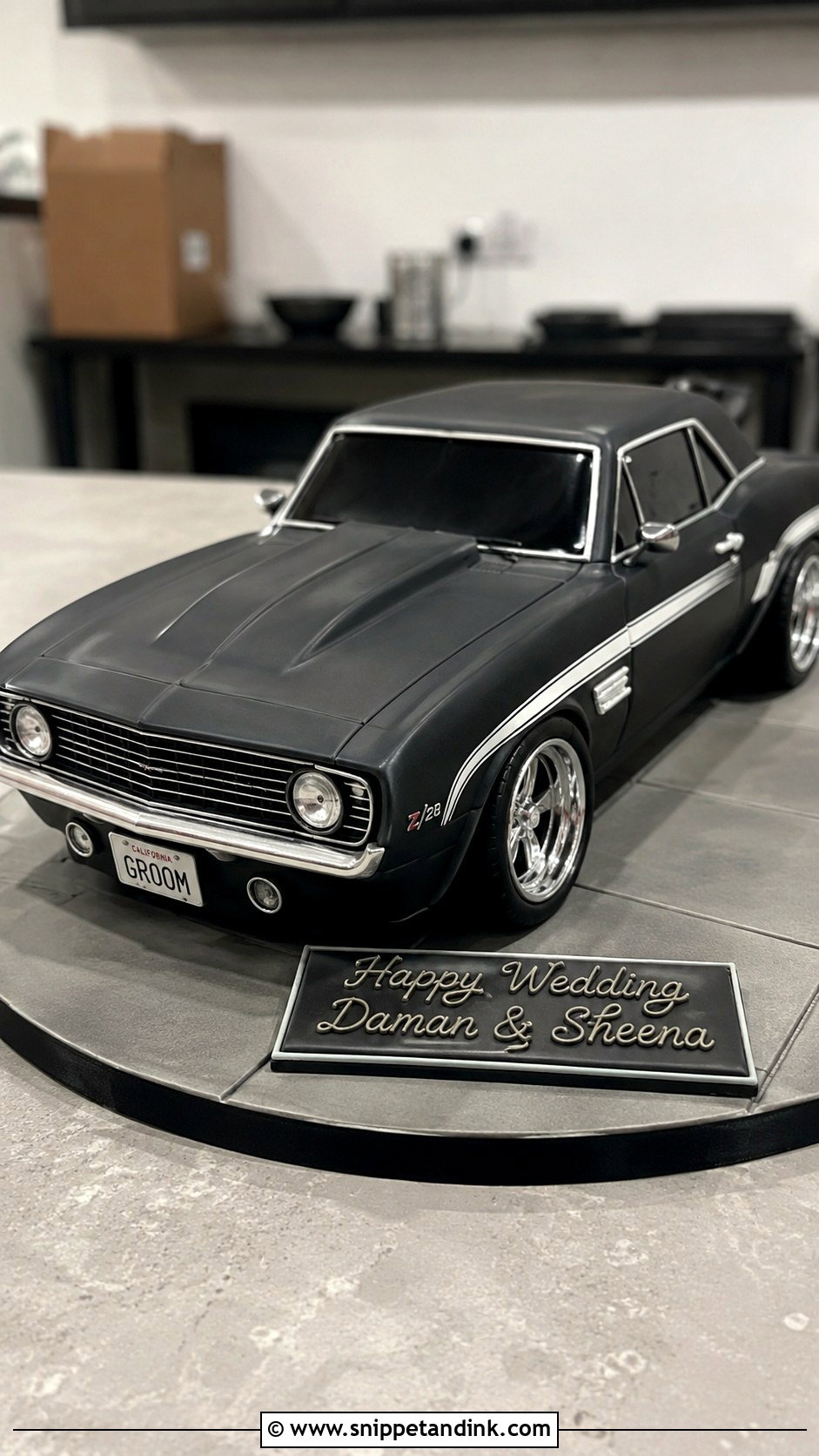 Muscle Car Grooms Cake - Snippet and Ink - 20 Grooms Car Cake Ideas