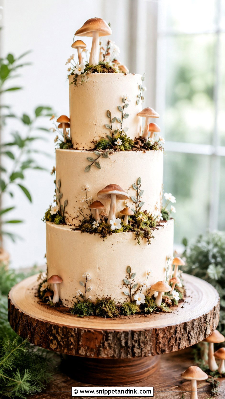 Mushroom Wedding Cake - Snippet and Ink - 20 Enchanted Cake Ideas for Wedding
