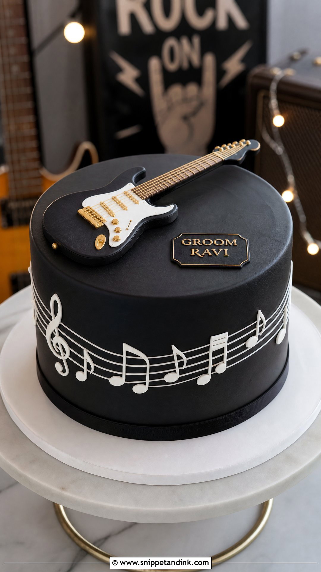 Music Groom Cake - Snippet and Ink - 25 Groom to Be Cake Ideas