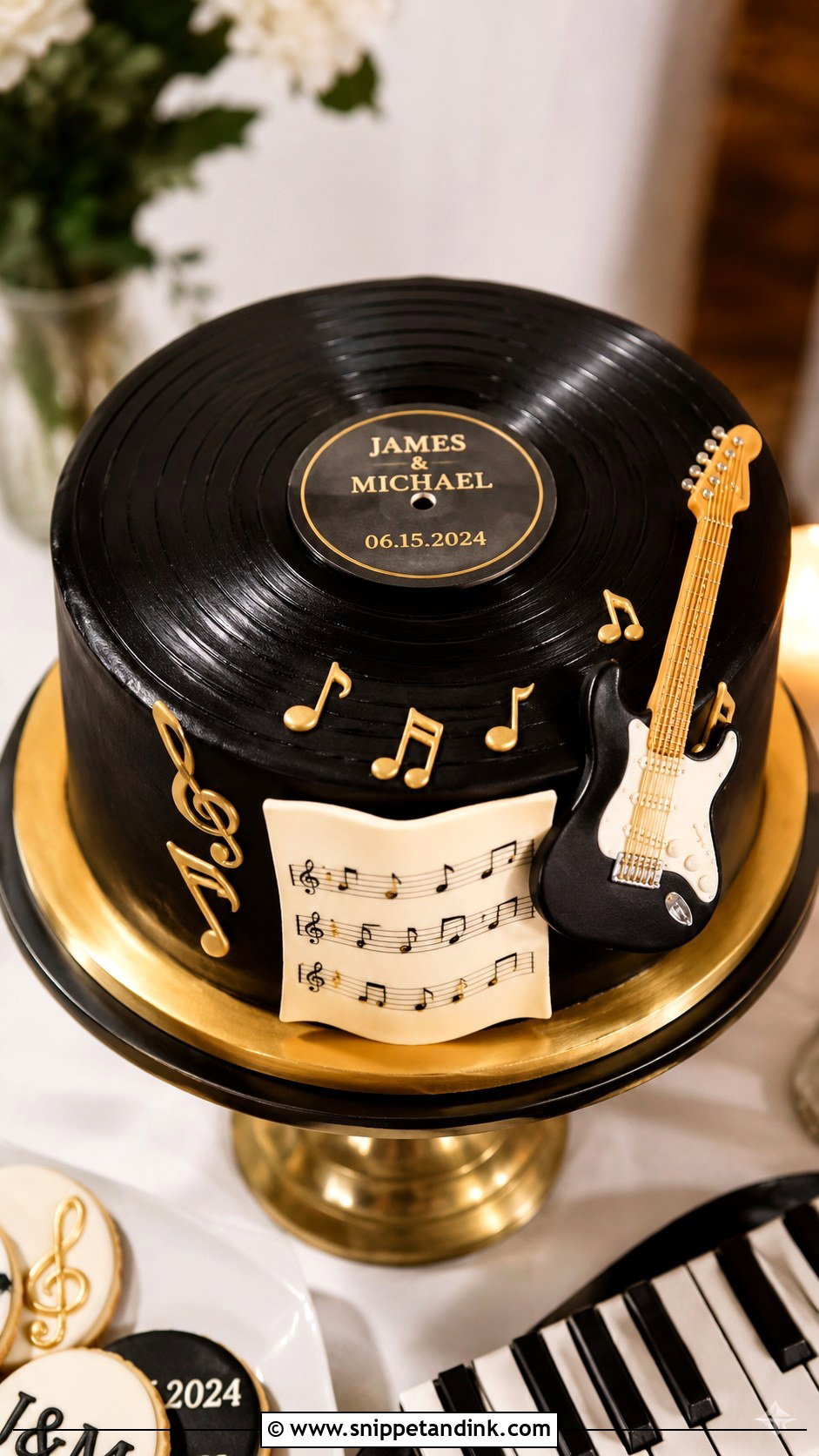 Music Groom Cake - Snippet and Ink - 20 Groom Cake Ideas