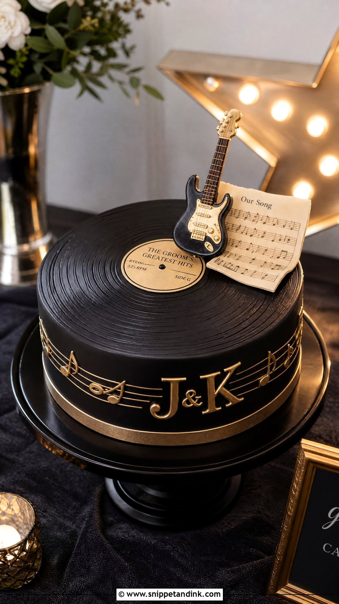 Music Grooms Cake - Snippet and Ink - 25 Grooms Cake Ideas