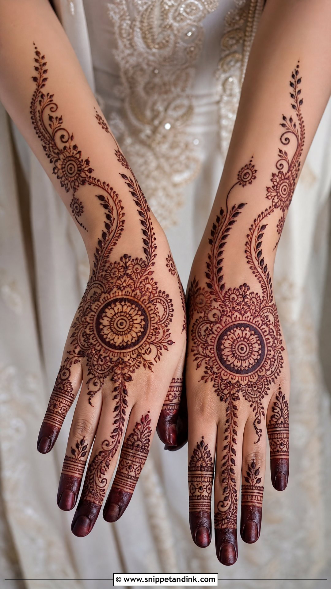 Muslim Bridal Mehndi Design For Short Hands - Snippet and Ink - 20 Muslim Bridal Mehndi Designs