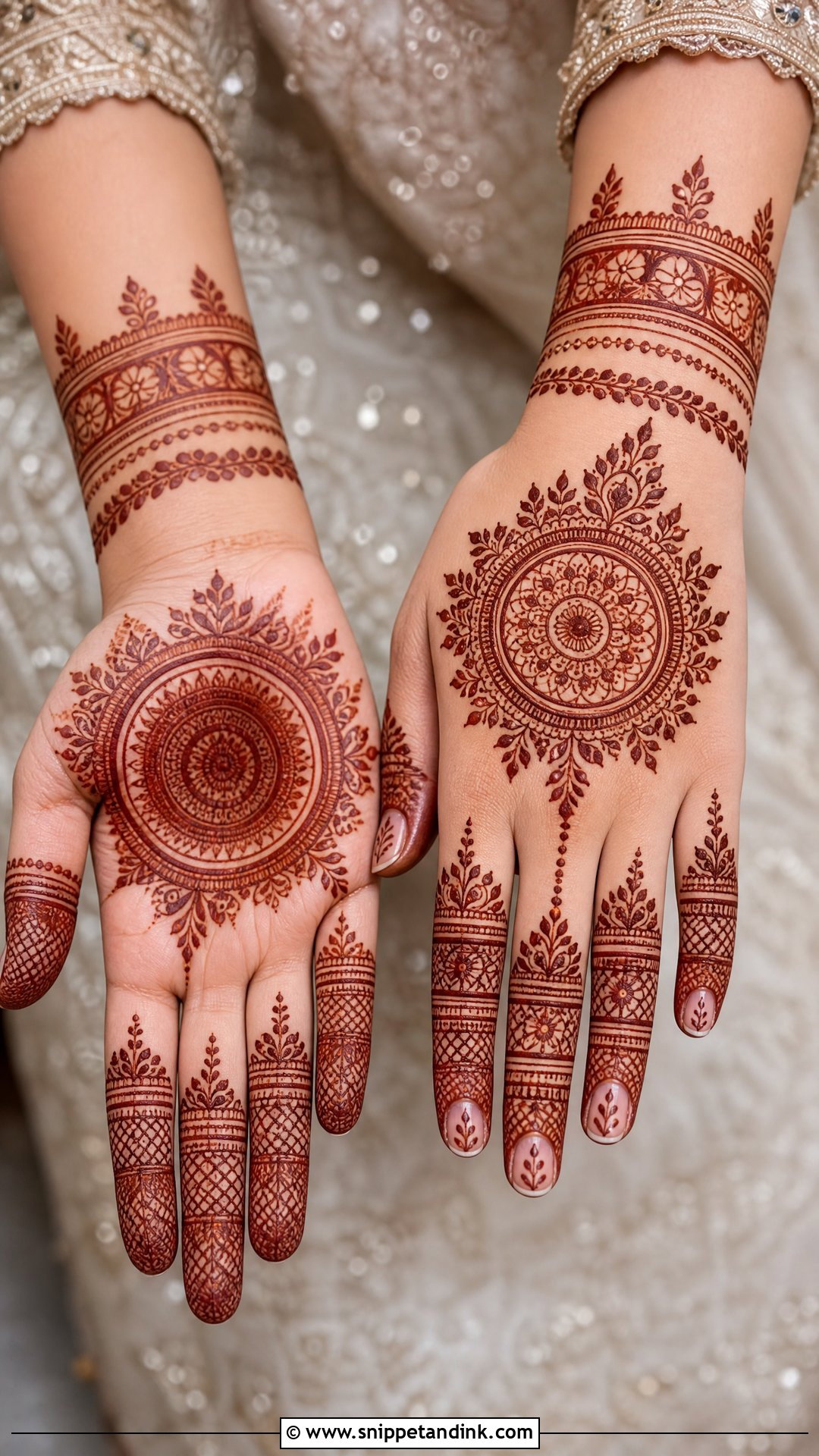 Muslim Bridal Mehndi Design With Mandala - Snippet and Ink - 20 Muslim Bridal Mehndi Designs