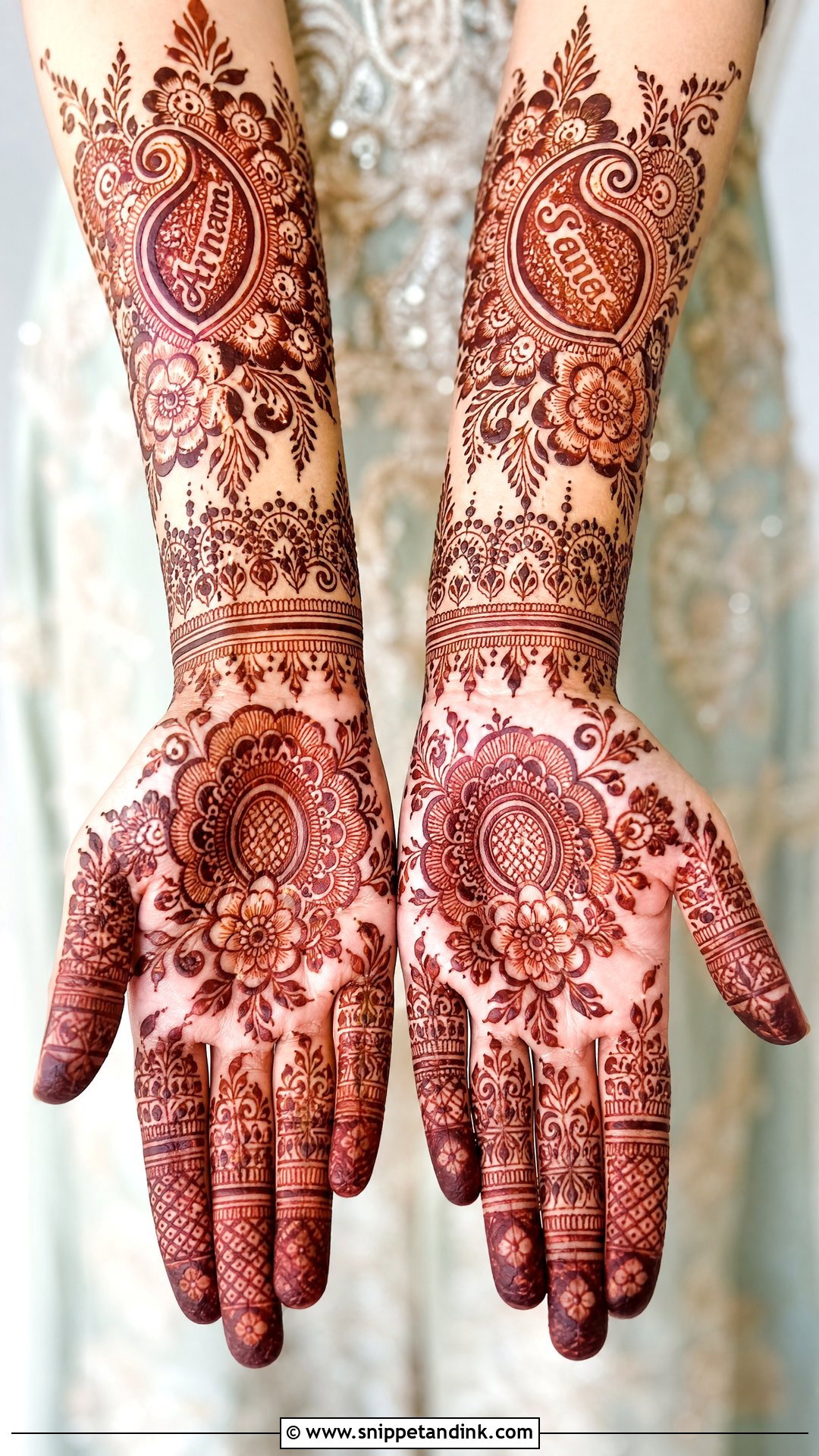 Muslim Bridal Mehndi Design With Name - Snippet and Ink - 20 Muslim Bridal Mehndi Designs