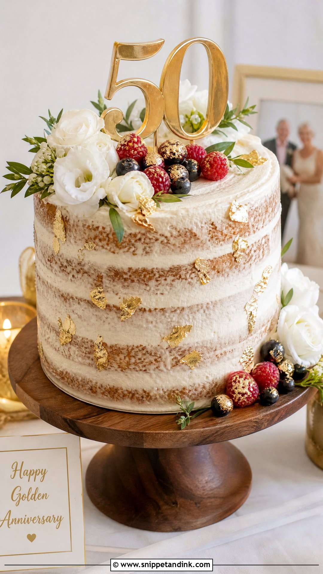 Naked 50th Anniversary Cake - Snippet and Ink - 25 50th Wedding Anniversary Cakes
