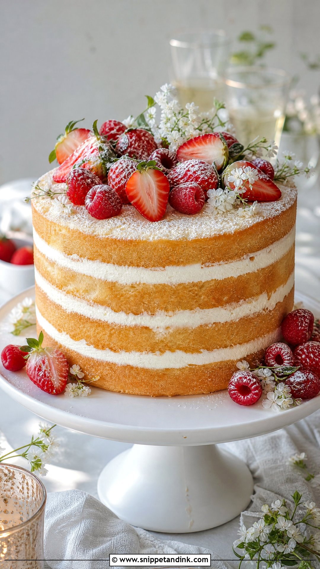 Naked Anniversary Cake - Snippet and Ink - 25 Simple Anniversary Cake Ideas