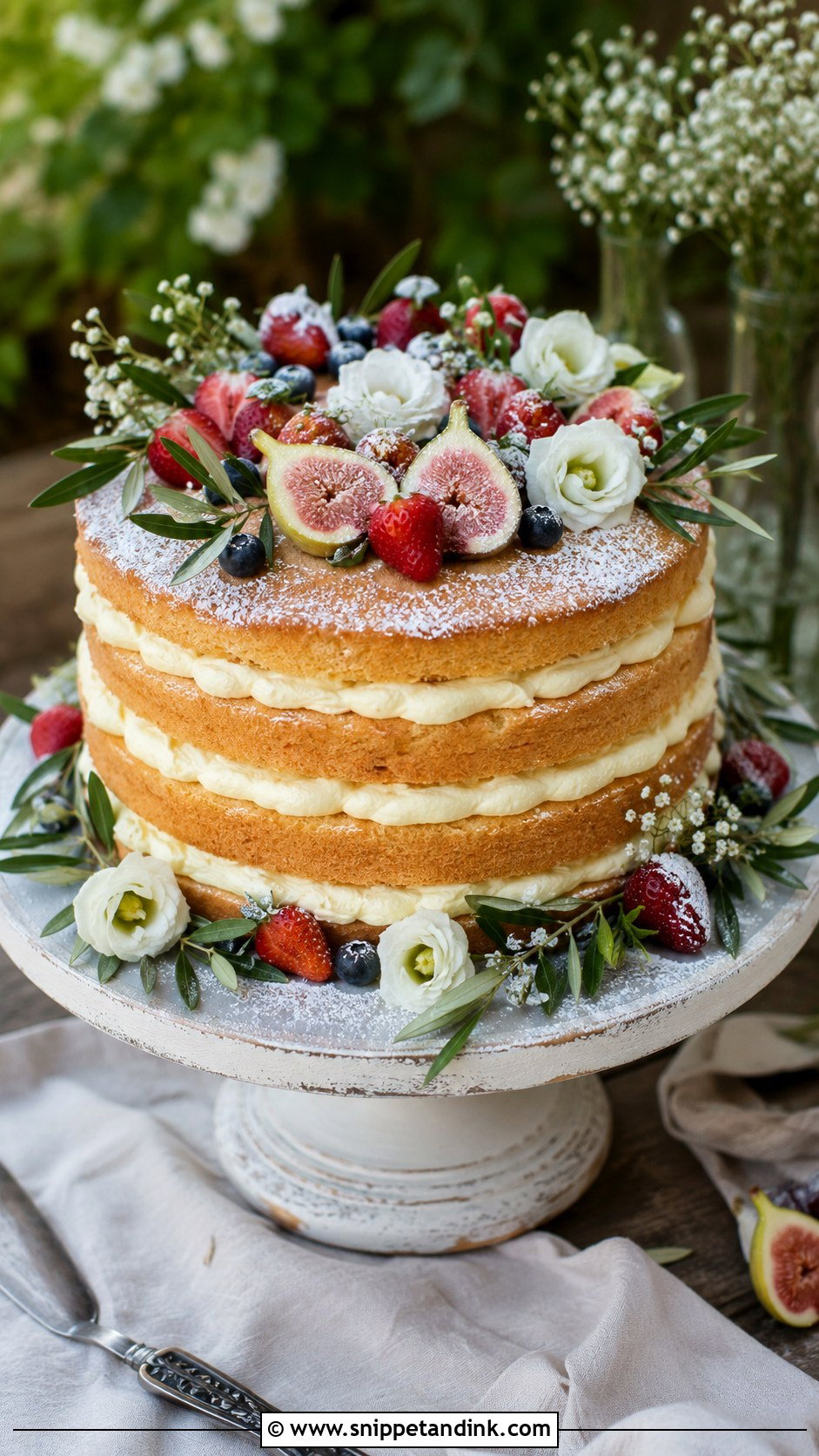 Naked Biscuit Wedding Cake - Snippet and Ink - 20 Biscuit Cake Decoration Ideas for Wedding