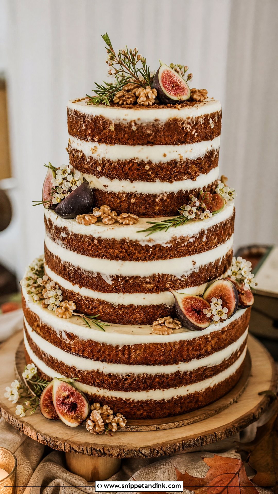 Naked Carrot Wedding Cake - Snippet and Ink - 20 Naked Wedding Cake Ideas