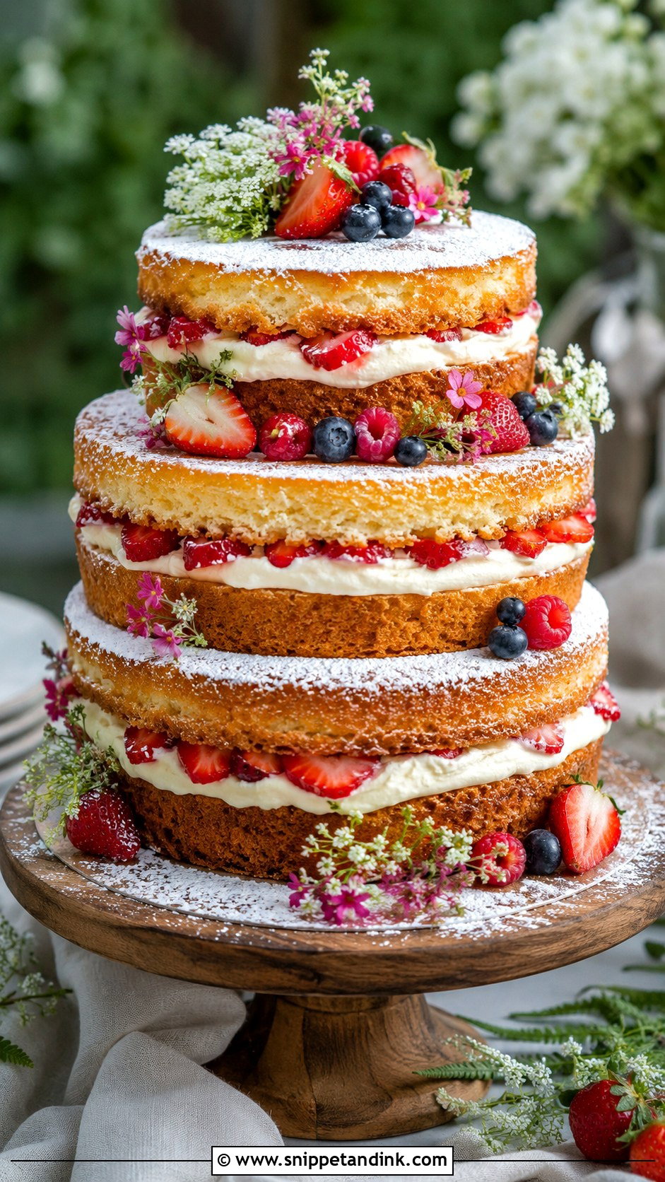 Naked Casata Wedding Cake - Snippet and Ink - 20 Casata Cake Ideas for Wedding