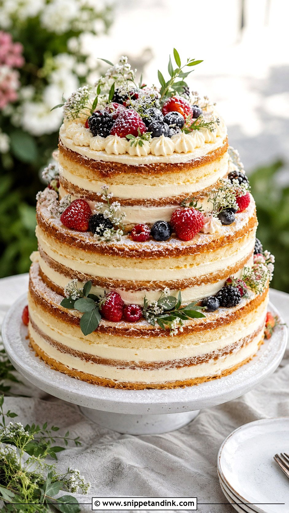 Naked Cheesecake Wedding Cake - Snippet and Ink - 20 Cheesecake Wedding Cake Ideas