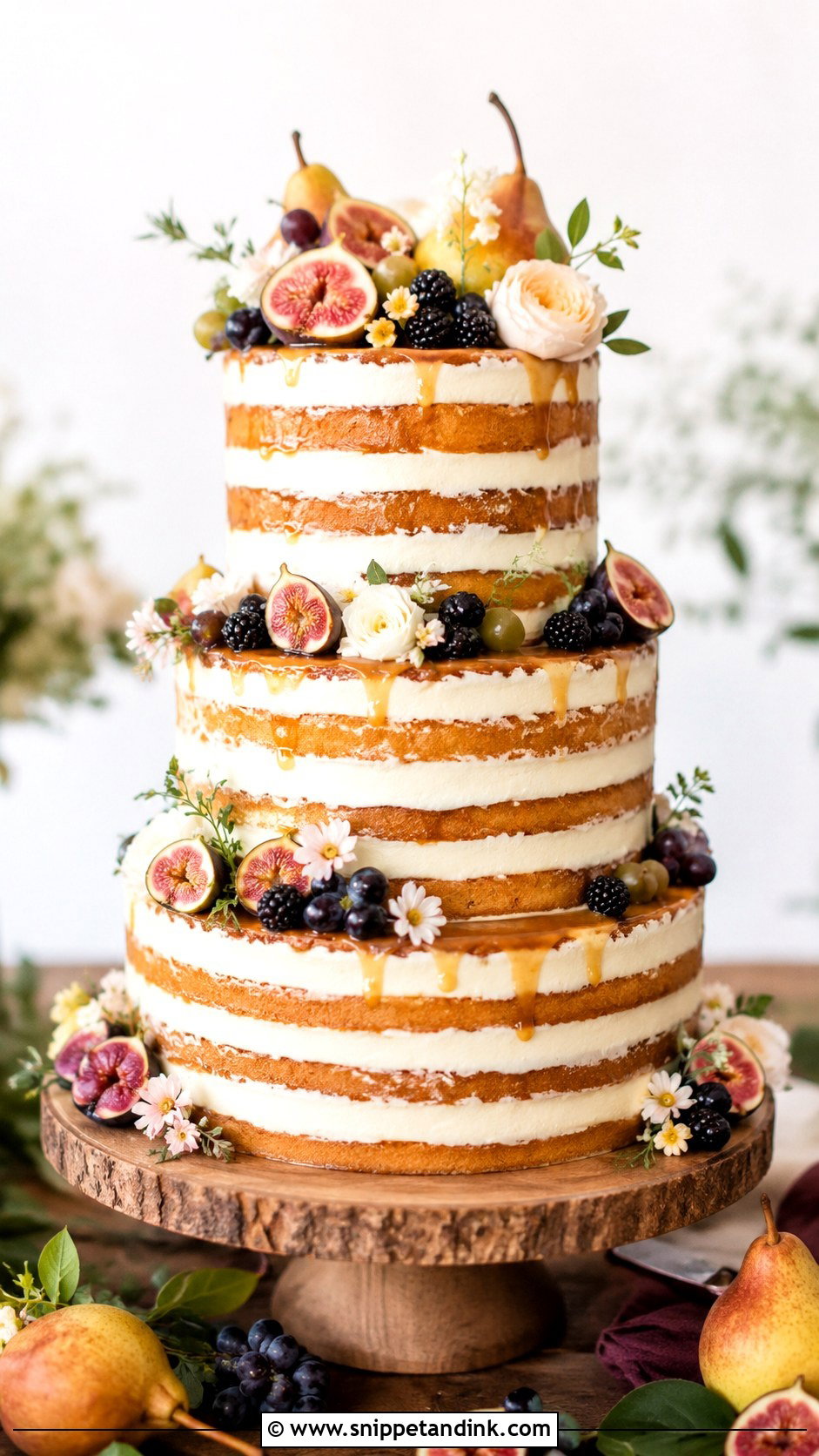 Naked Fall Wedding Cake - Snippet and Ink - 20 Wedding Cakes for Fall