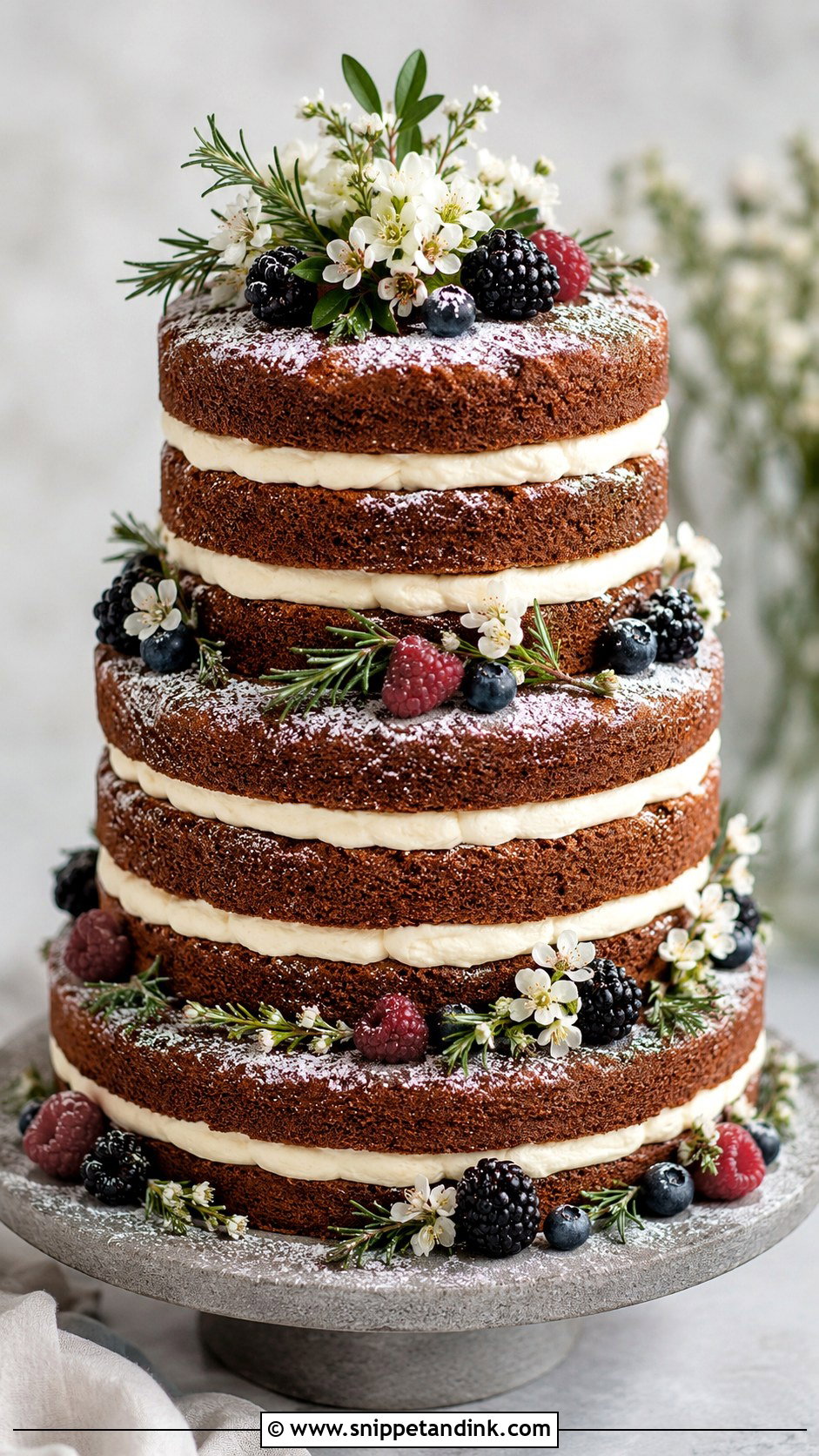 Naked Gingerbread Wedding Cake - Snippet and Ink - 20 Gingerbread Wedding Cake Ideas