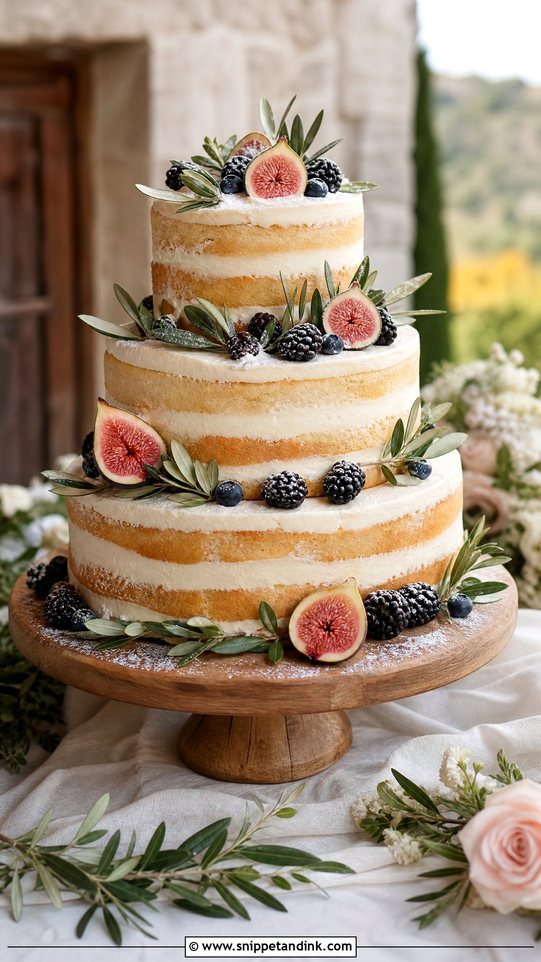 Naked Italian Wedding Cake - Snippet and Ink - 25 Italian Wedding Cakes