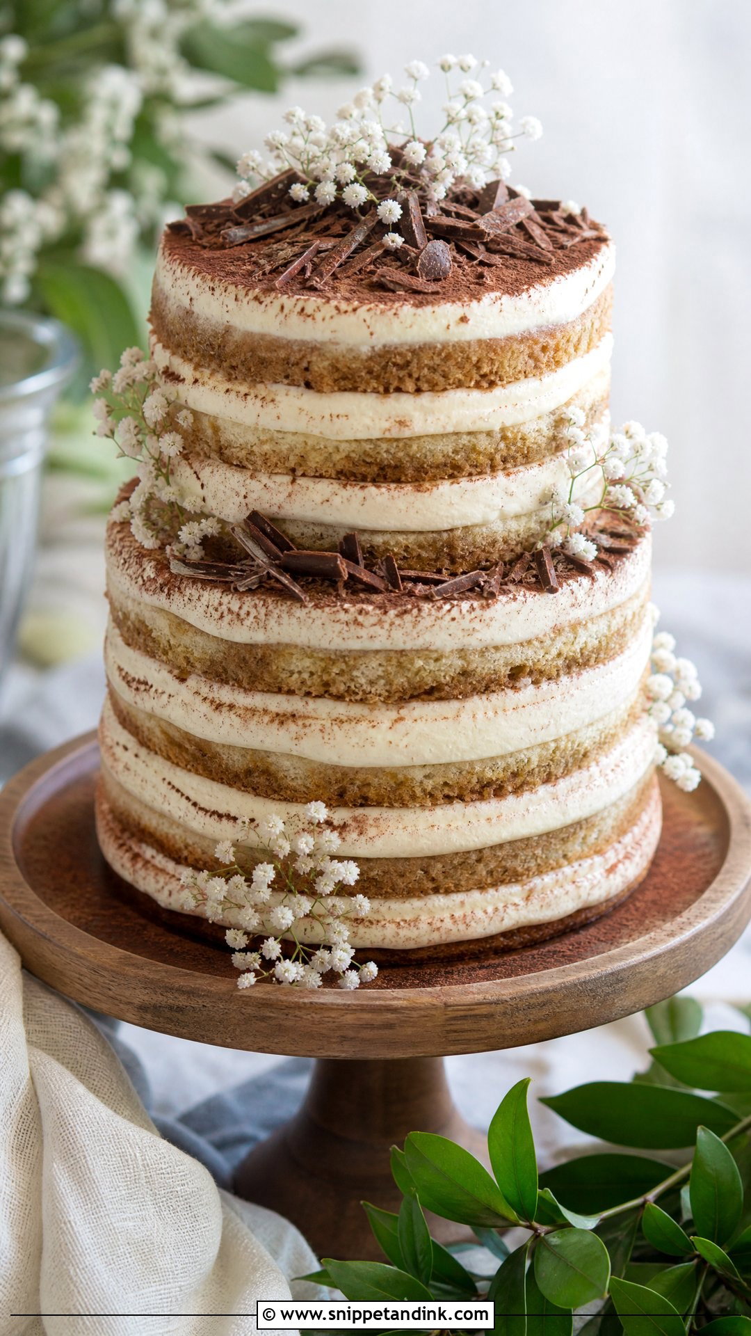 Naked Tiramisu Wedding Cake - Snippet and Ink - 25 Tiramisu Wedding Cake Ideas