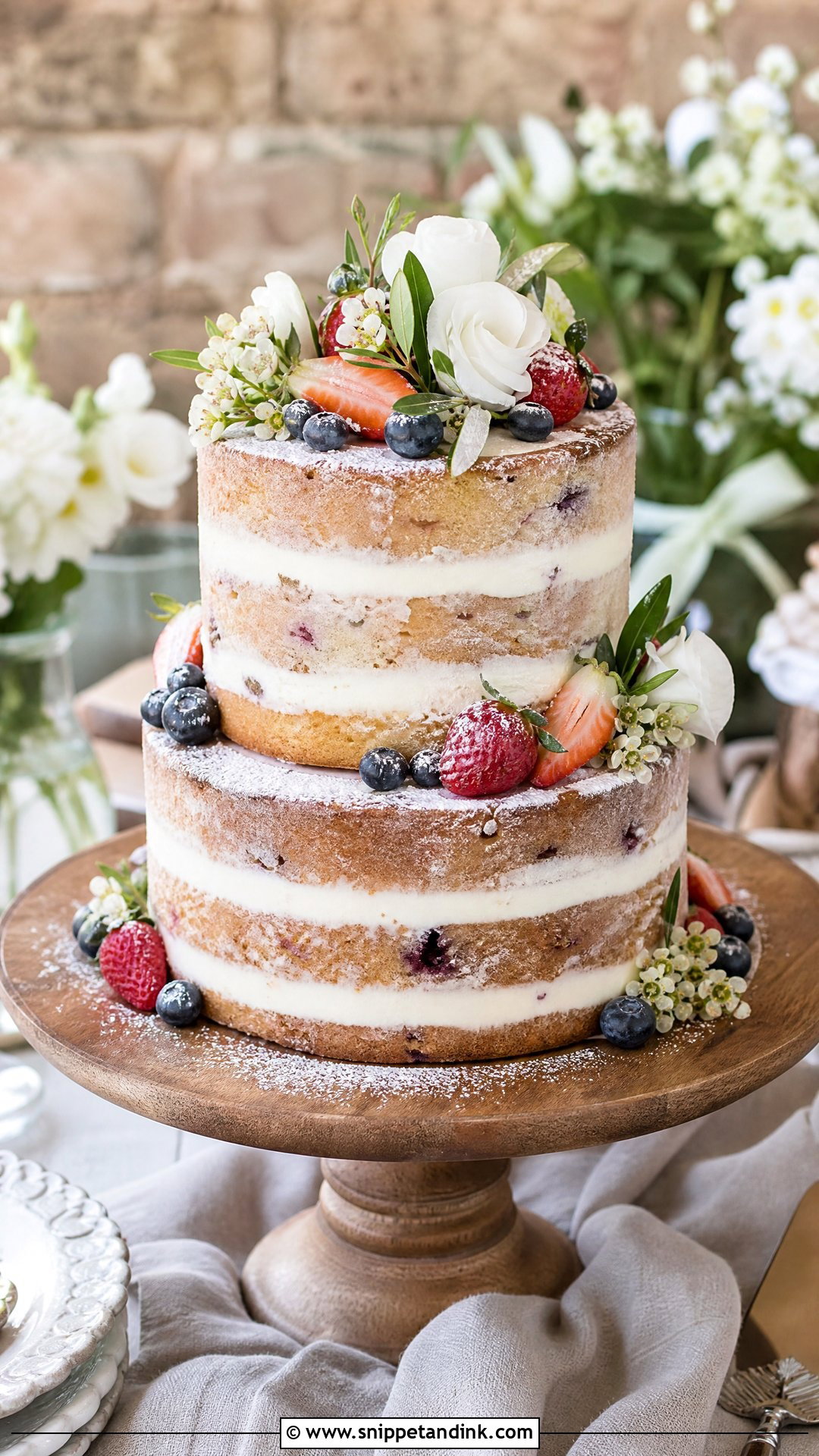 Naked Wedding Anniversary Cake - Snippet and Ink - 30 Wedding Anniversary Cake Design Ideas