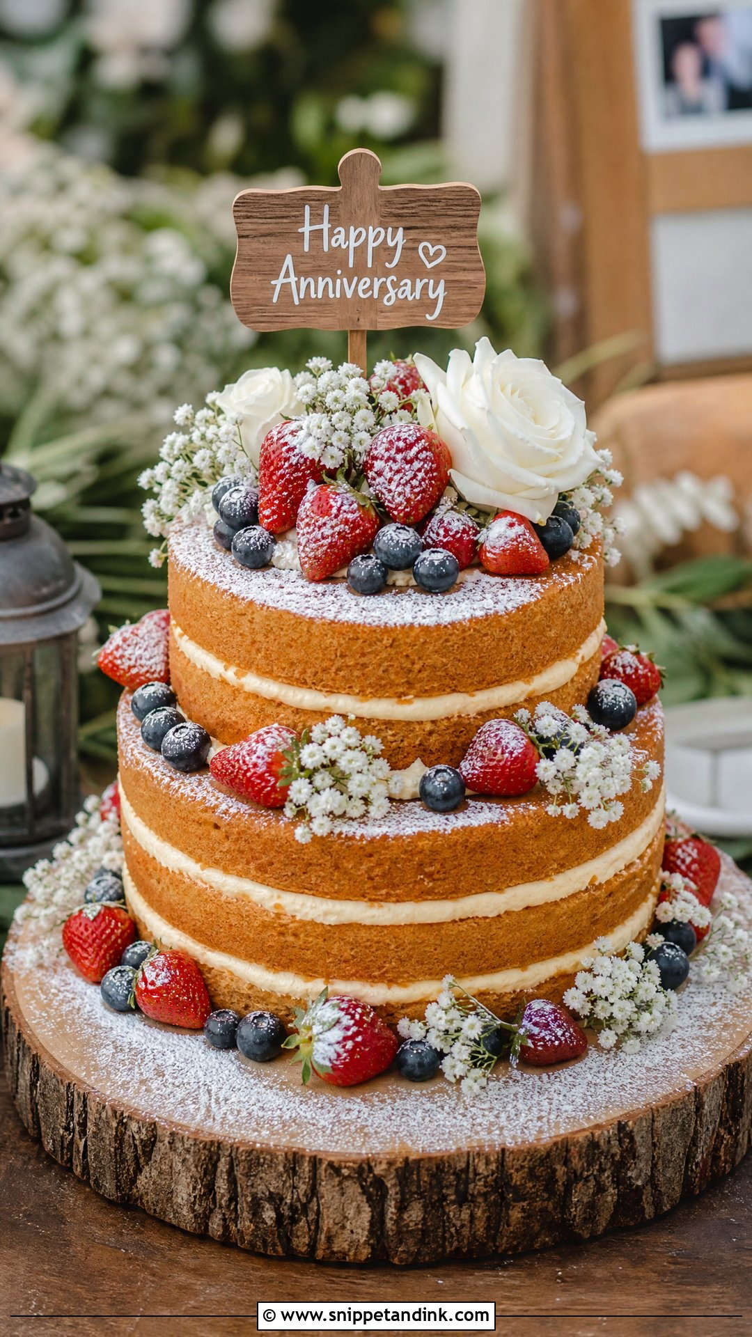 Naked Wedding Anniversary Cake - Snippet and Ink - 35 Wedding Anniversary Cake Ideas
