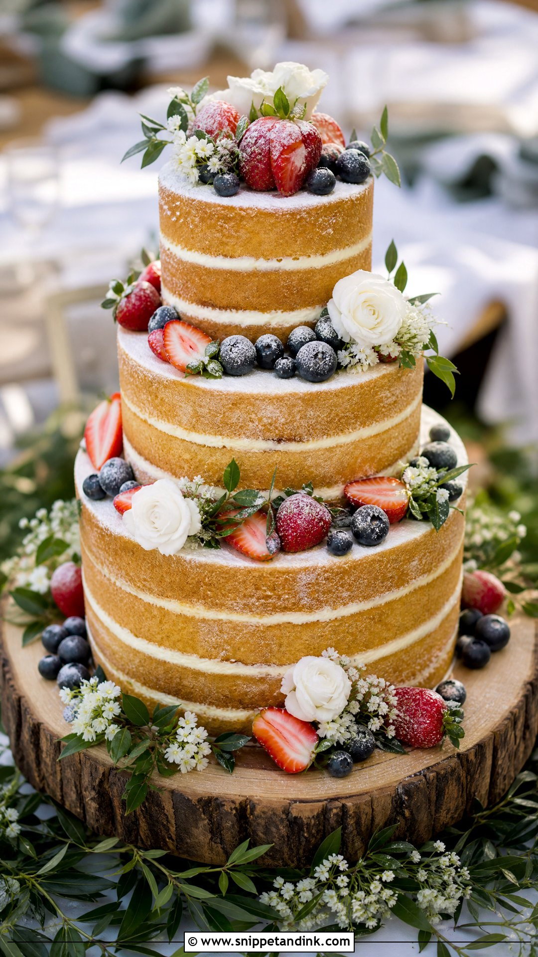 Naked Wedding Cake - Snippet and Ink - 25 Big Cake Design Ideas for Wedding