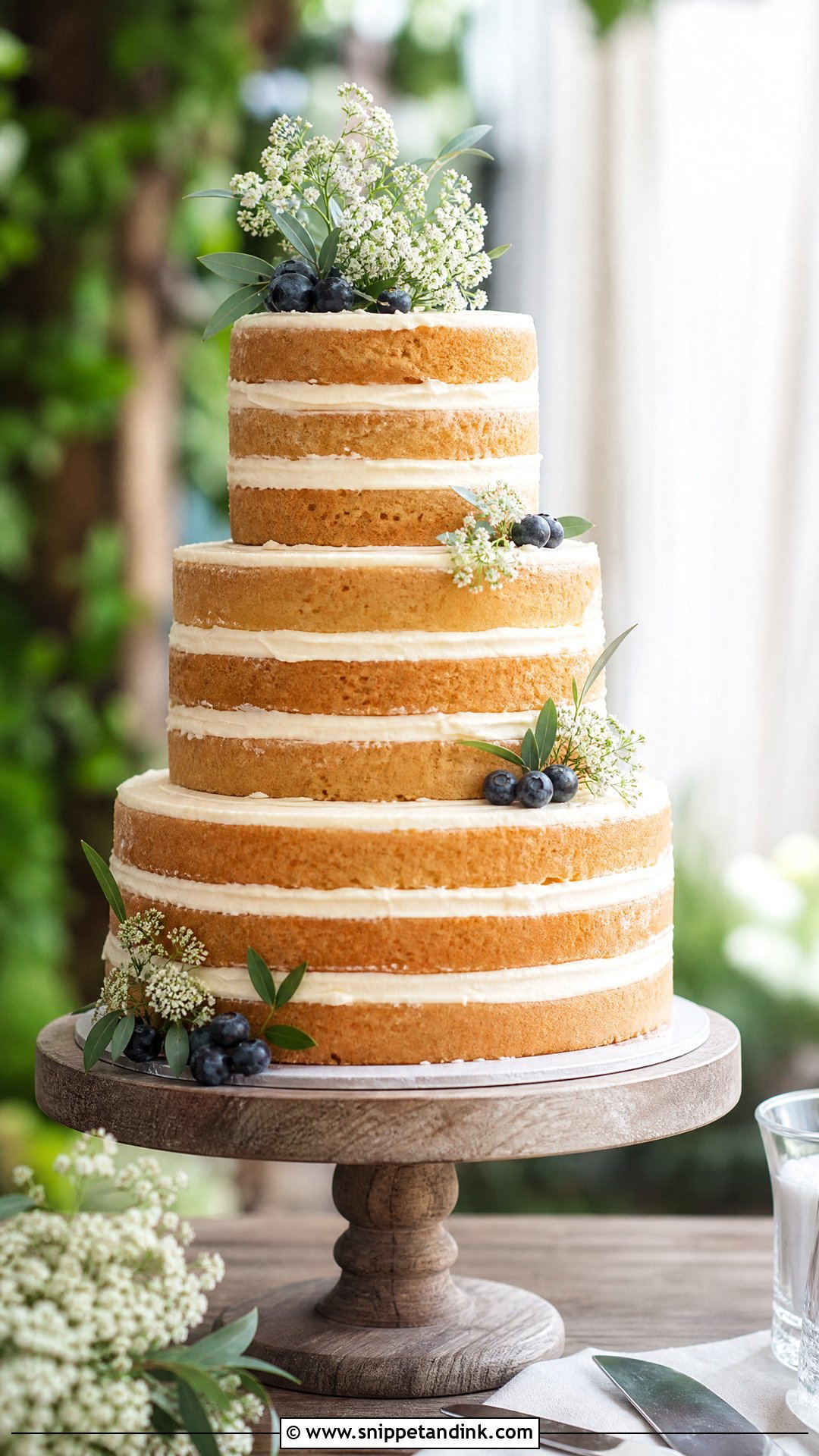 Naked Wedding Cake - Snippet and Ink - 25 Minimalist Wedding Cake Ideas