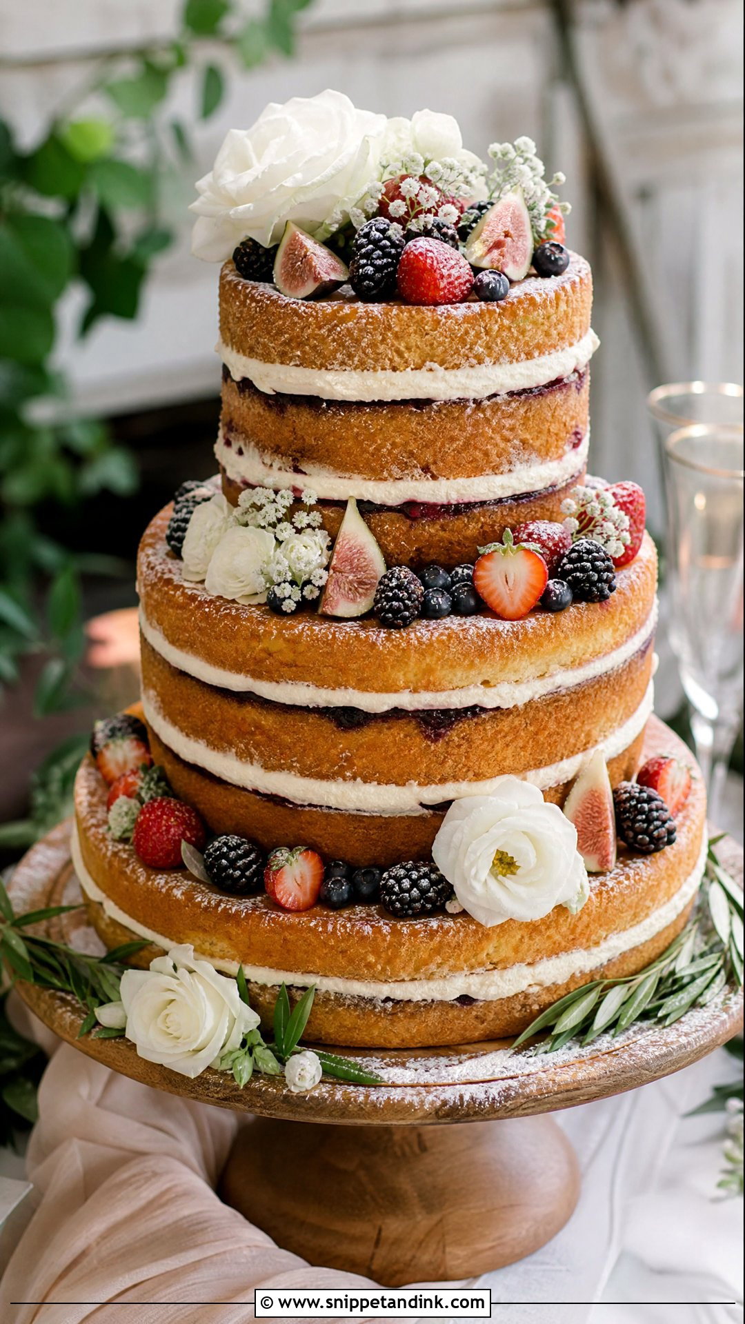 Naked Wedding Cake - Snippet and Ink - 30 Celebration Cakes for Wedding