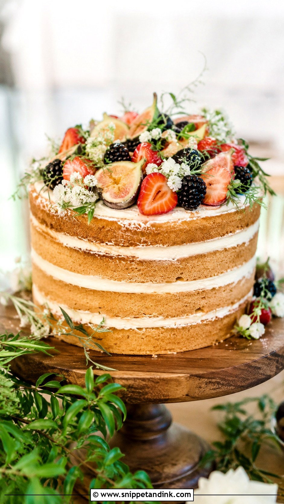 Naked Wedding Cake - Snippet and Ink - 20 Easy Wedding Cake Designs
