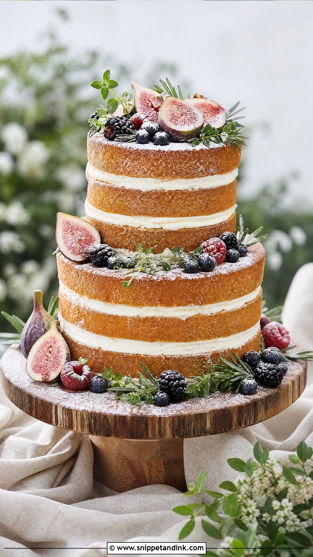 Naked Wedding Cake - Snippet and Ink - 35 Wedding Cakes