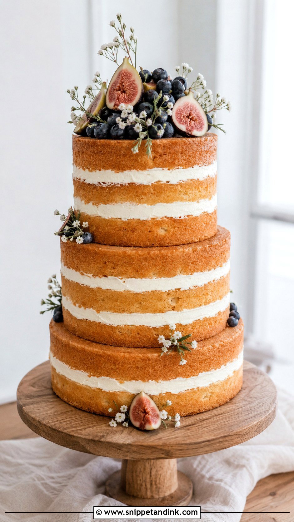 Naked Wedding Cake - Snippet and Ink - 20 Minimalist Wedding Cake Designs