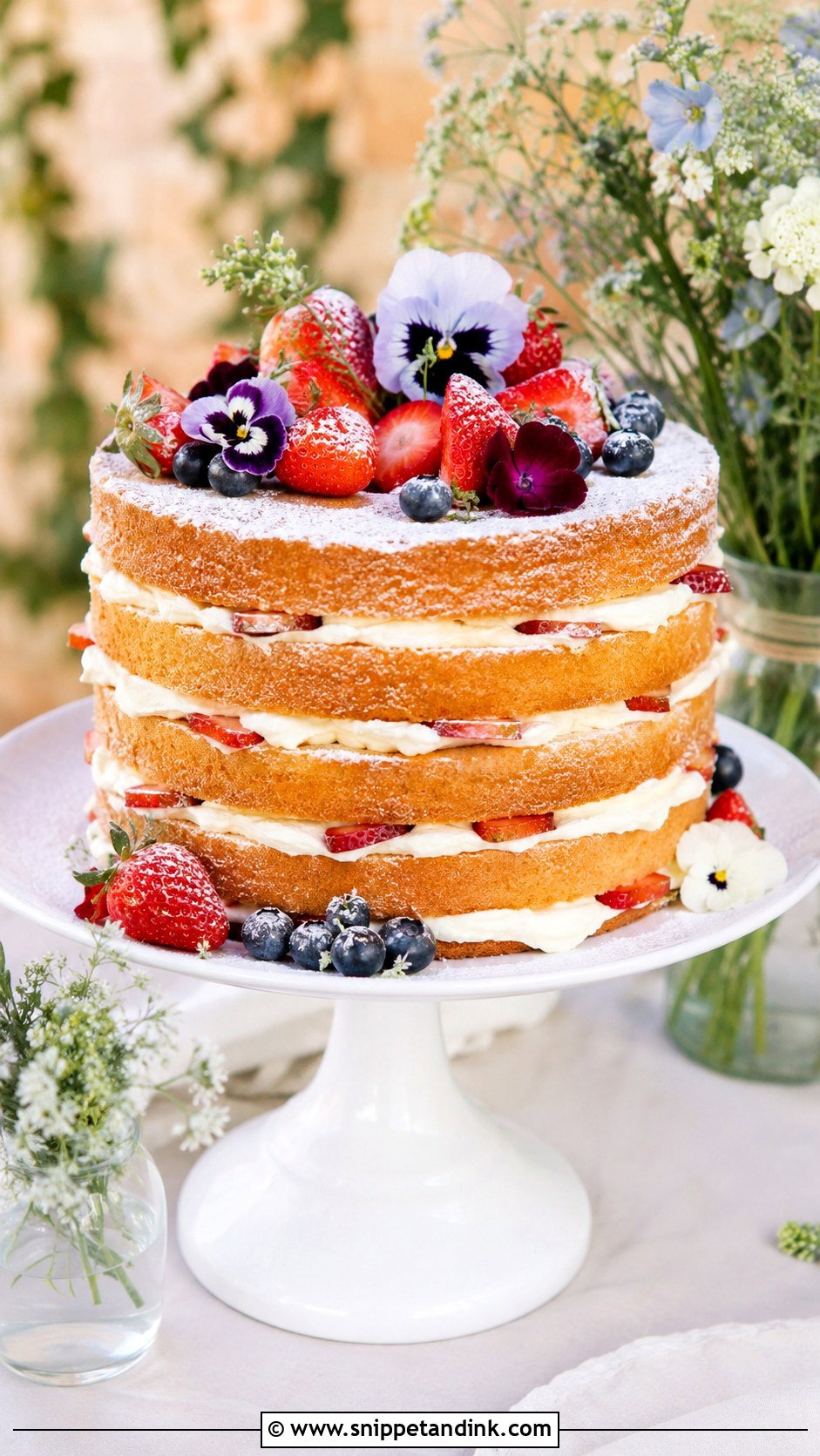 Naked Wedding Cake - Snippet and Ink - 20 Type of Cakes for Wedding