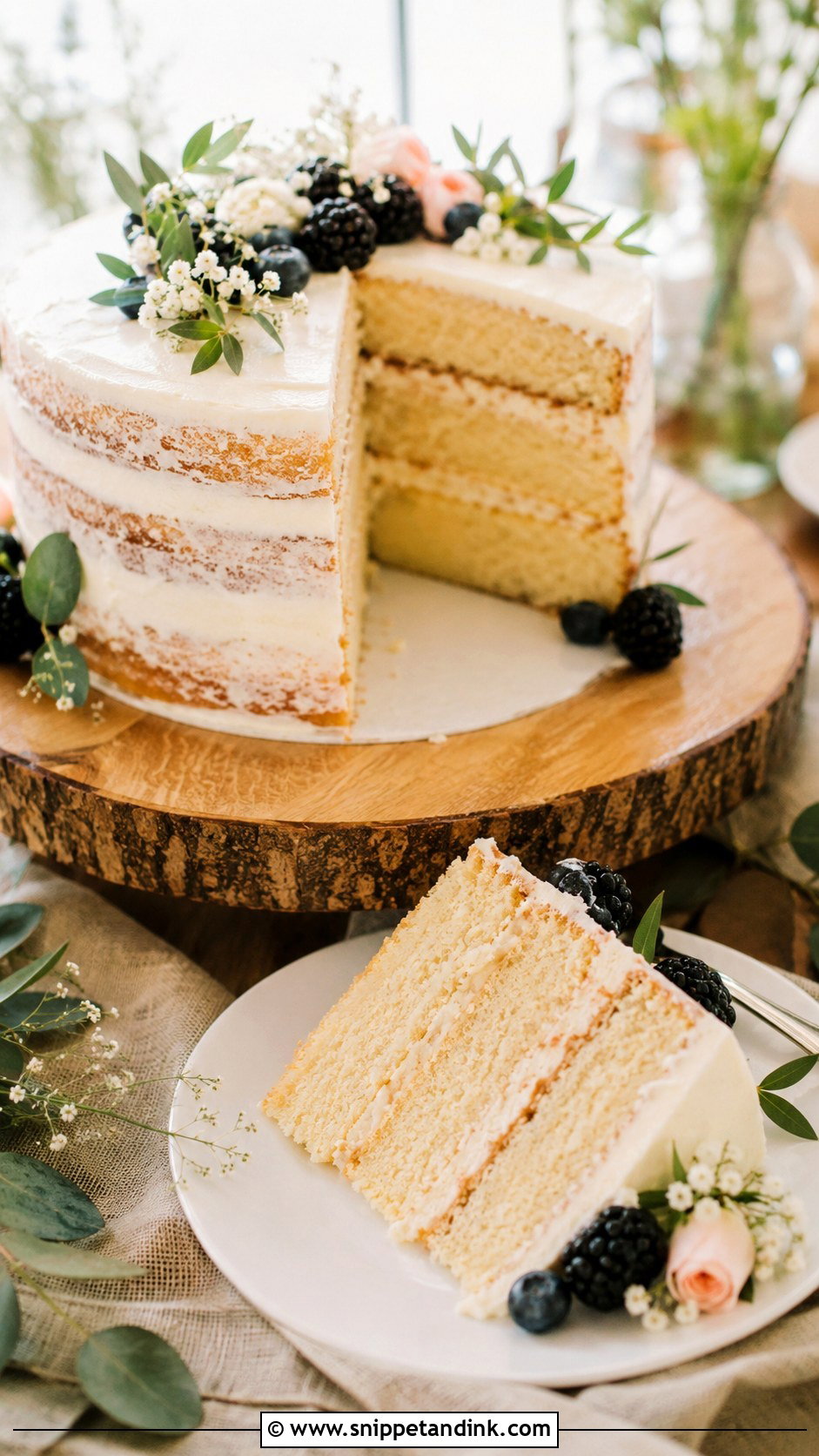 Naked Wedding Cake Slice Photo - Snippet and Ink - 20 Cake Eating Photoshoot Ideas for Wedding