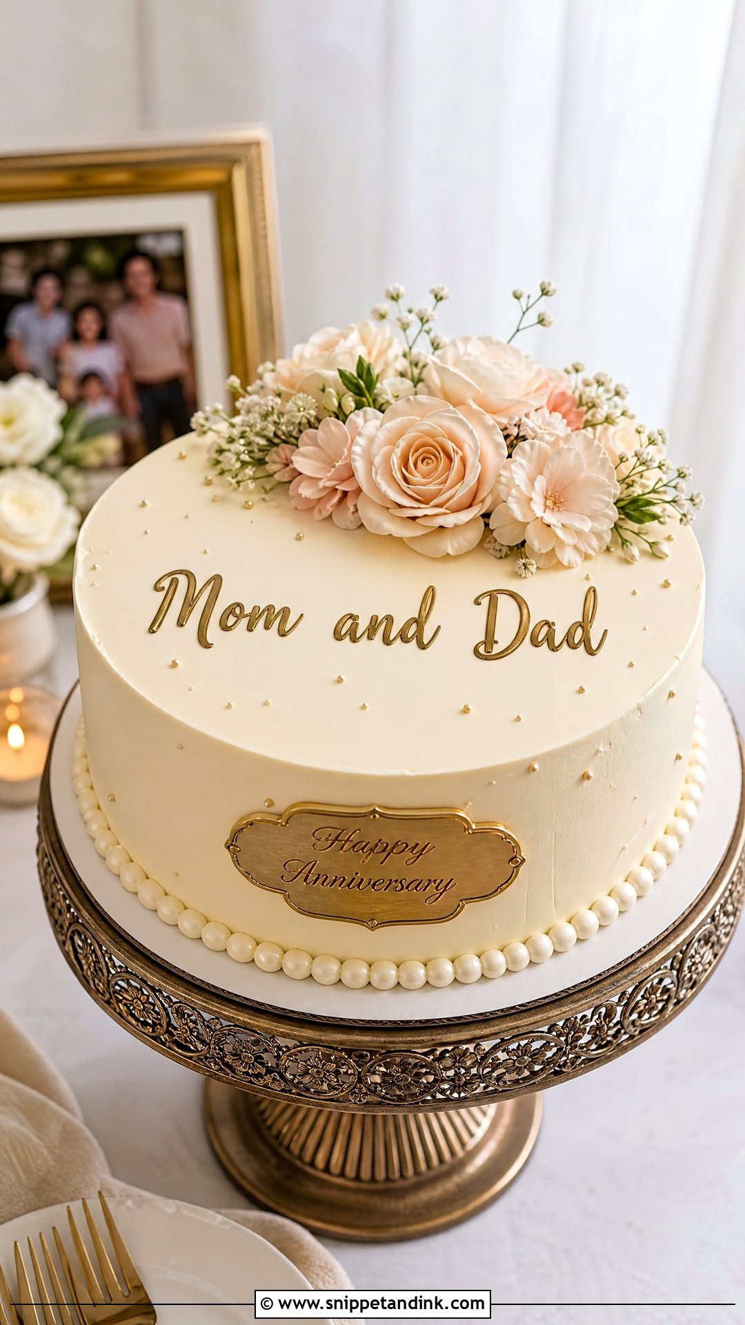 Name Anniversary Cake for Parents - Snippet and Ink - 30 Anniversary Cake for Parents