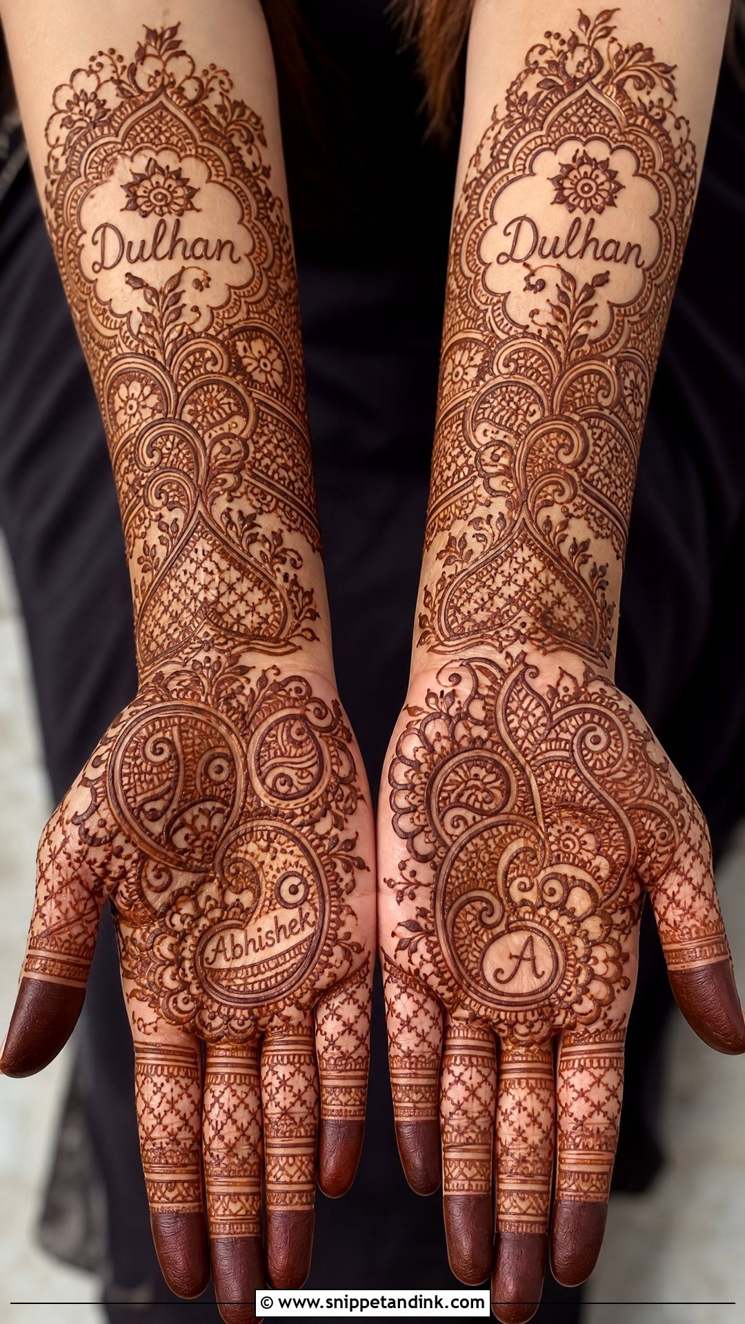 Name Dulhan Mehndi Design - Snippet and Ink - 30 Dulhan Mehndi Designs Indian Weddings