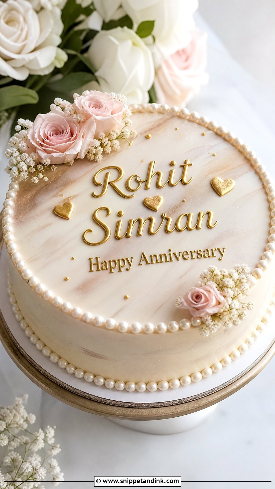 Name Marriage Anniversary Cake - Snippet and Ink - 20 Marriage Anniversary Cakes