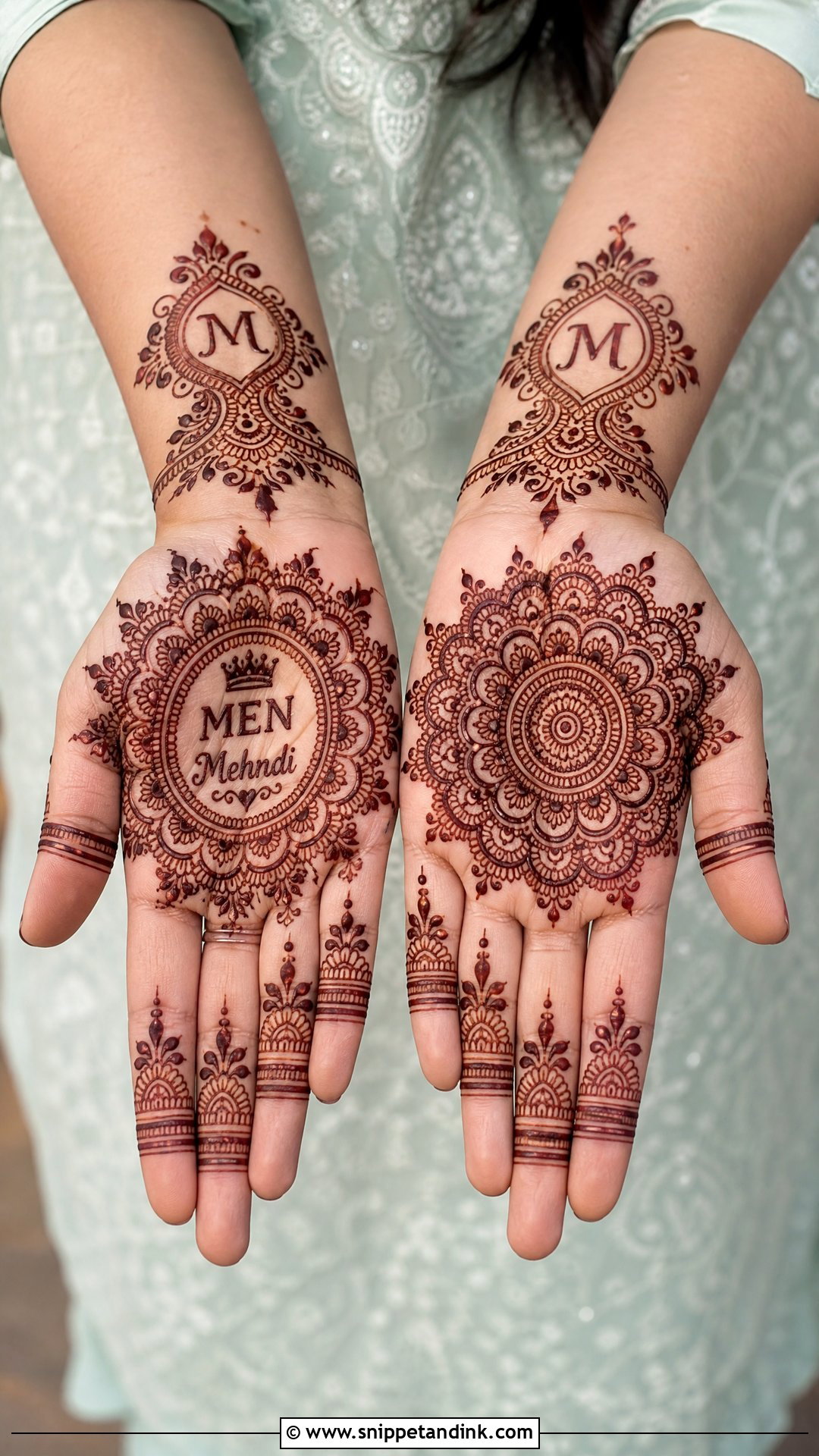 Name Men Mehndi Design - Snippet and Ink - 25 Men Mehndi Designs