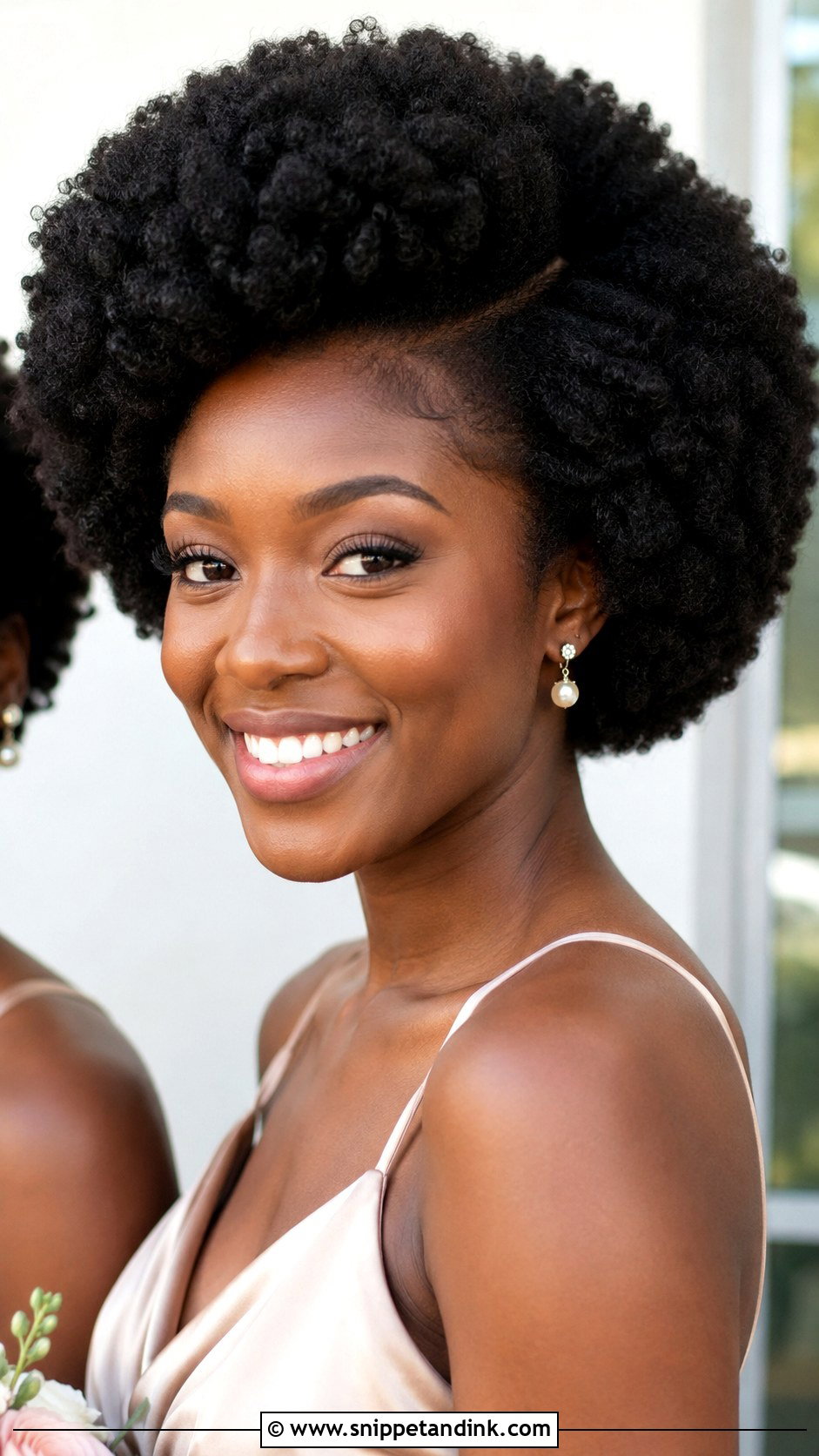Natural Afro Bridesmaid Hair - Snippet and Ink - 30 Bridesmaid Hair Styles