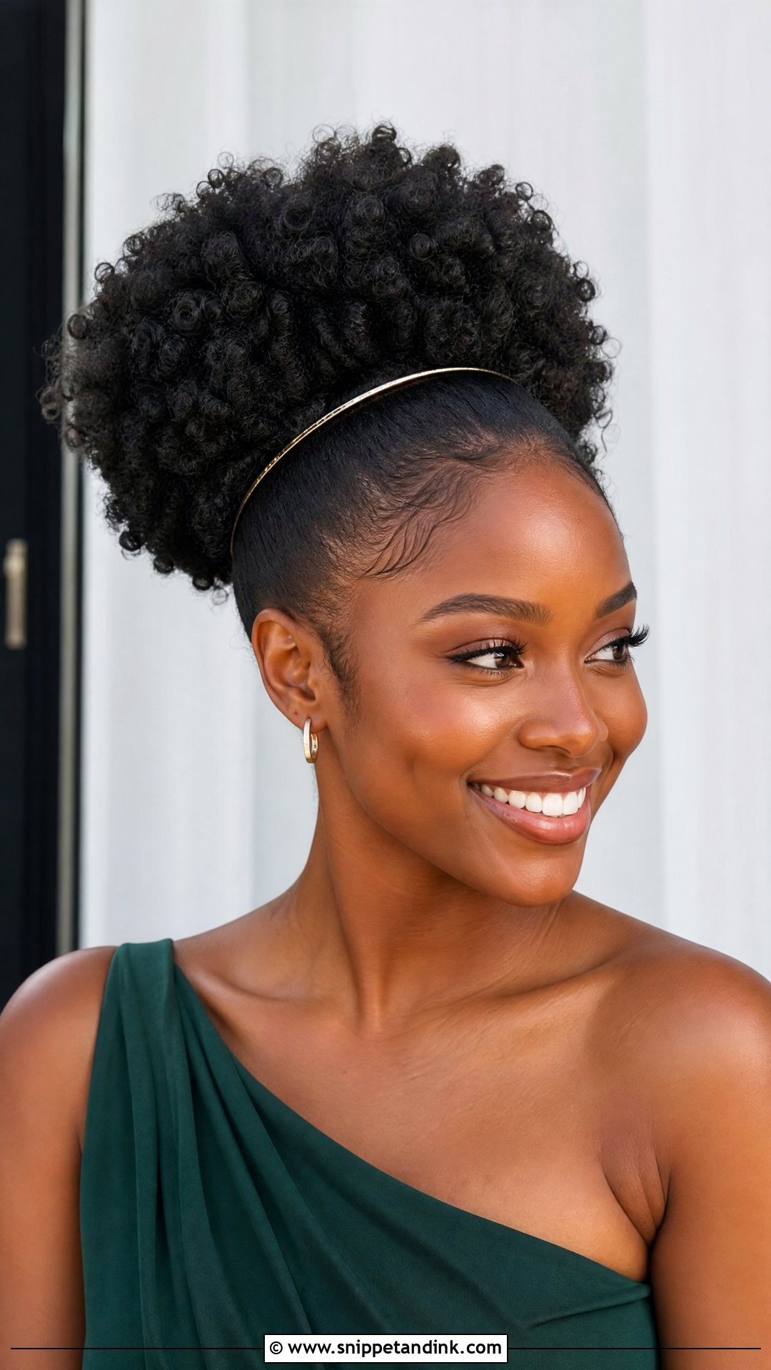 Natural Afro Puff For Black Wedding Guest - Snippet and Ink - 15 Black Wedding Guest Hairstyles