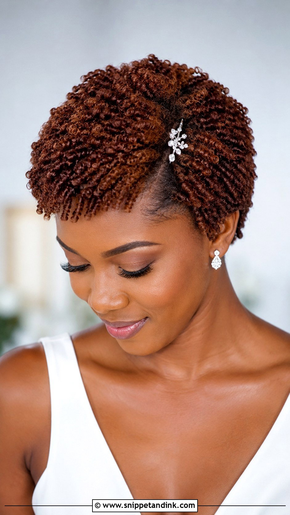 Natural Bantu Knot Wedding Hairstyle - Snippet and Ink - 15 Natural Hairstyles for Wedding Bride