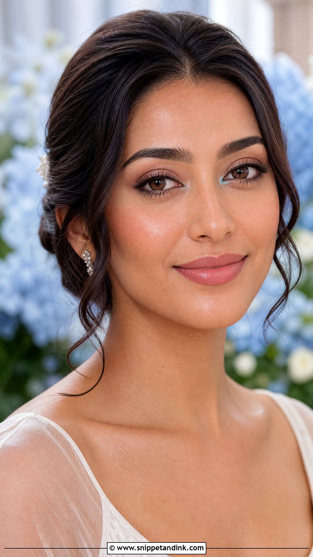Natural Blue Bridal Makeup - Snippet and Ink - 20 Blue Bridal Makeup Ideas