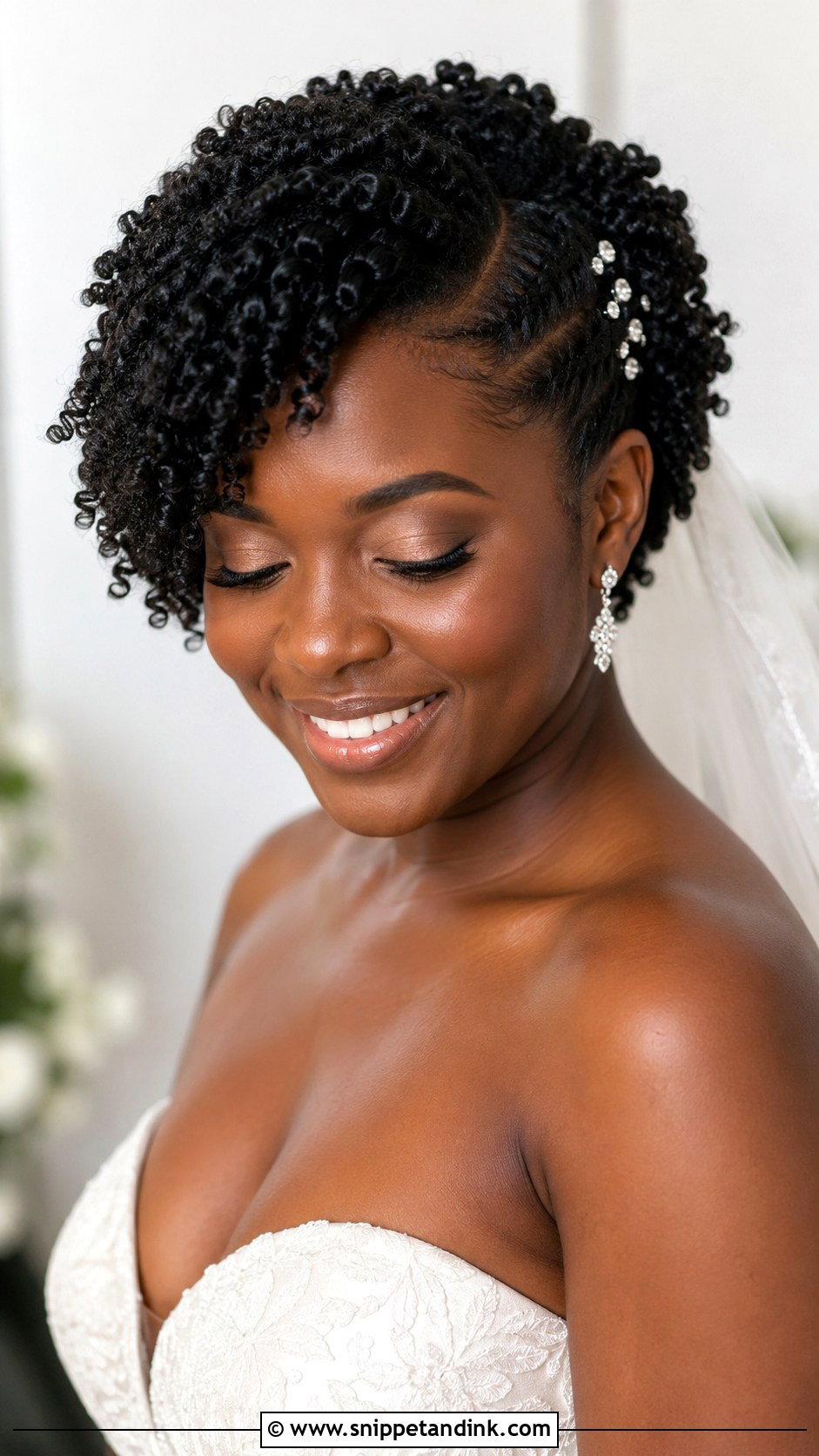 Natural Bridal Finger Coils - Snippet and Ink - 20 Bride Natural Hairstyles