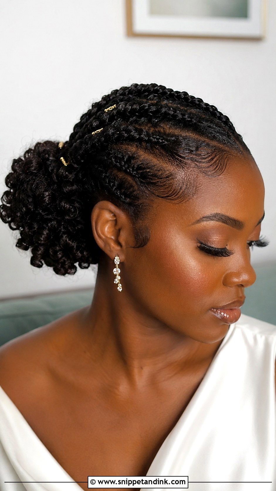 Natural Bridal Flat Twist Updo - Snippet and Ink - 20 Bride Natural Hairstyles