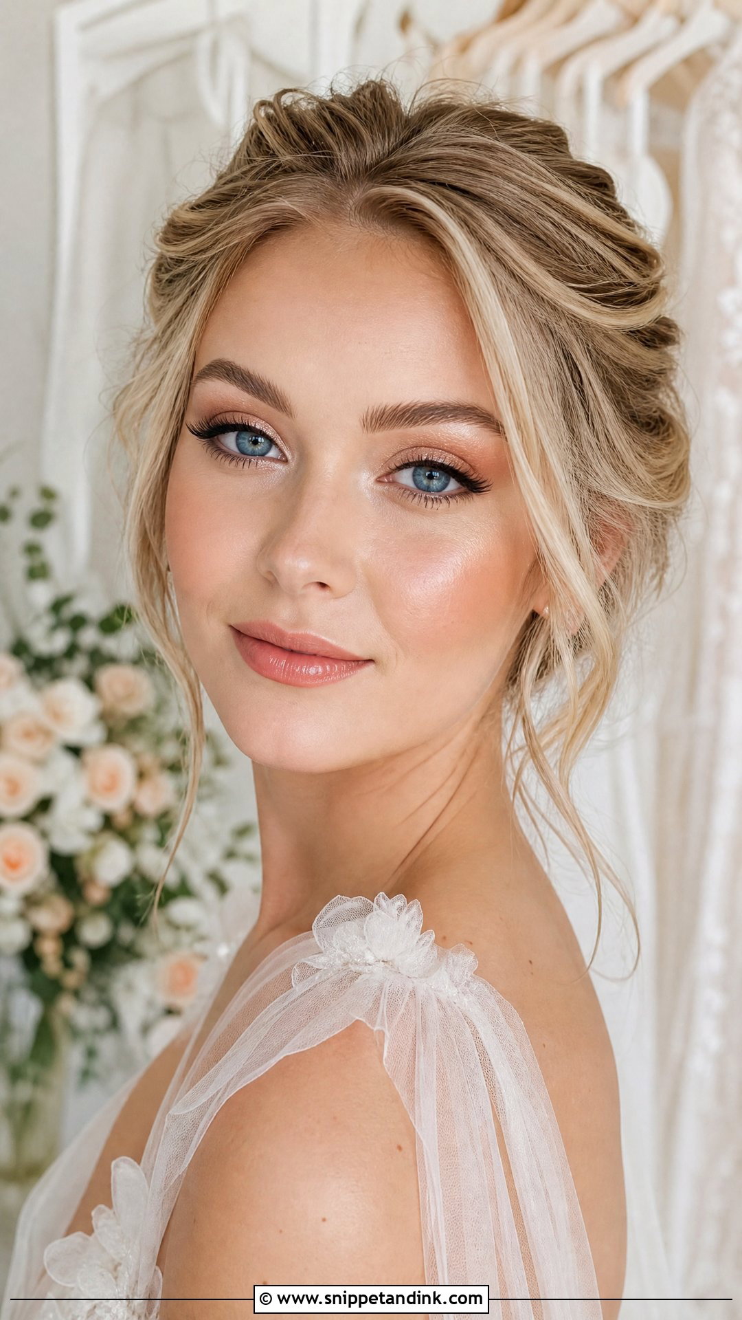Natural Bridal Makeup For Blue Eyes - Snippet and Ink - 20 Bride Natural Makeup Wedding Day Ideas