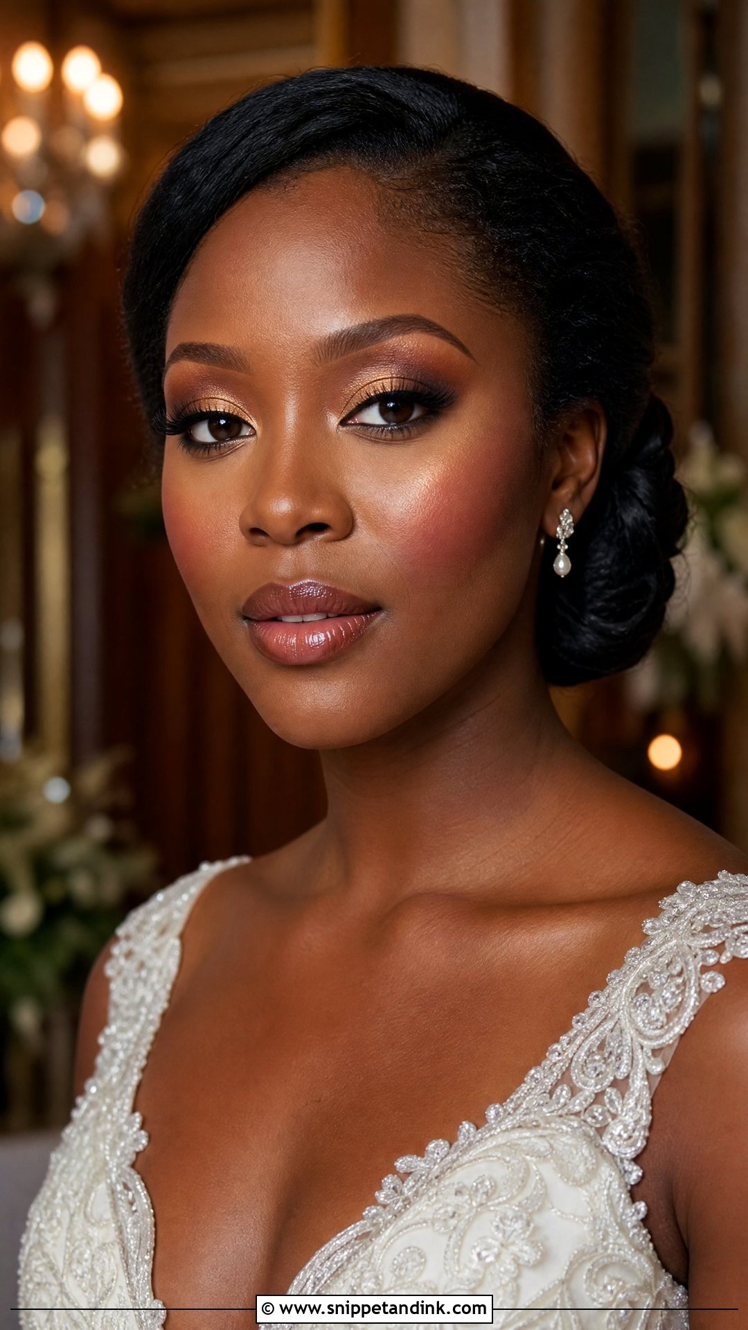 Natural Bridal Makeup For Deep Skin - Snippet and Ink - 25 Natural Bridal Make Up Ideas
