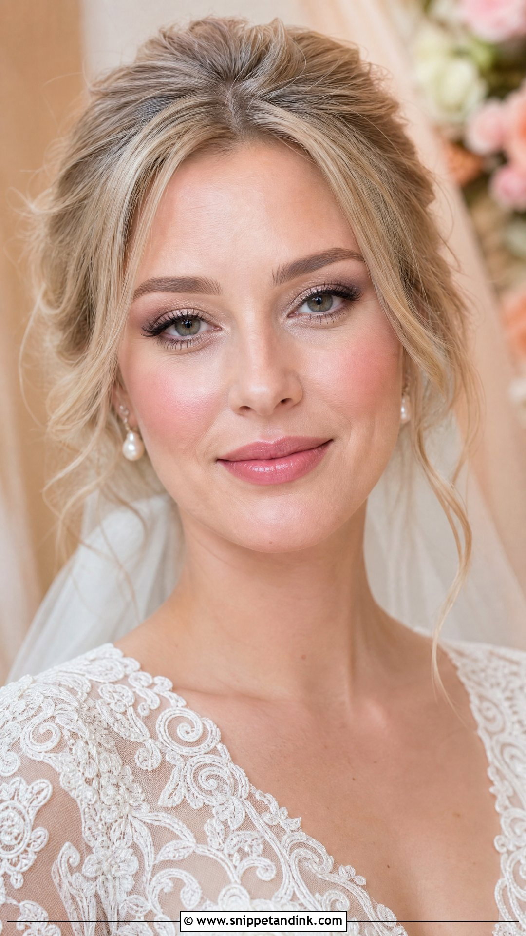 Natural Bridal Makeup With Blush Pink Cheeks - Snippet and Ink - 25 Natural Bridal Makeup for Green Eyes