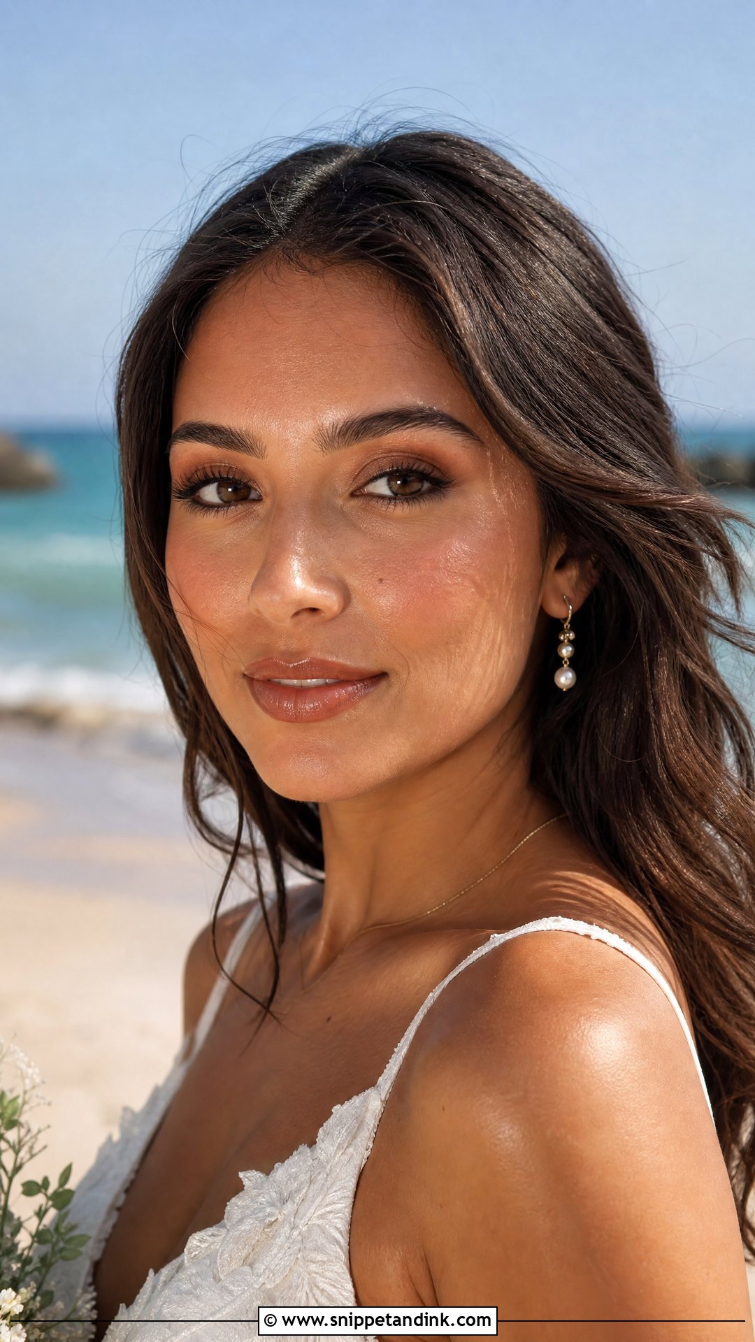 Natural Bridal Makeup With Bronzed Skin - Snippet and Ink - 20 Natural Bridal Makeup Wedding Day Ideas